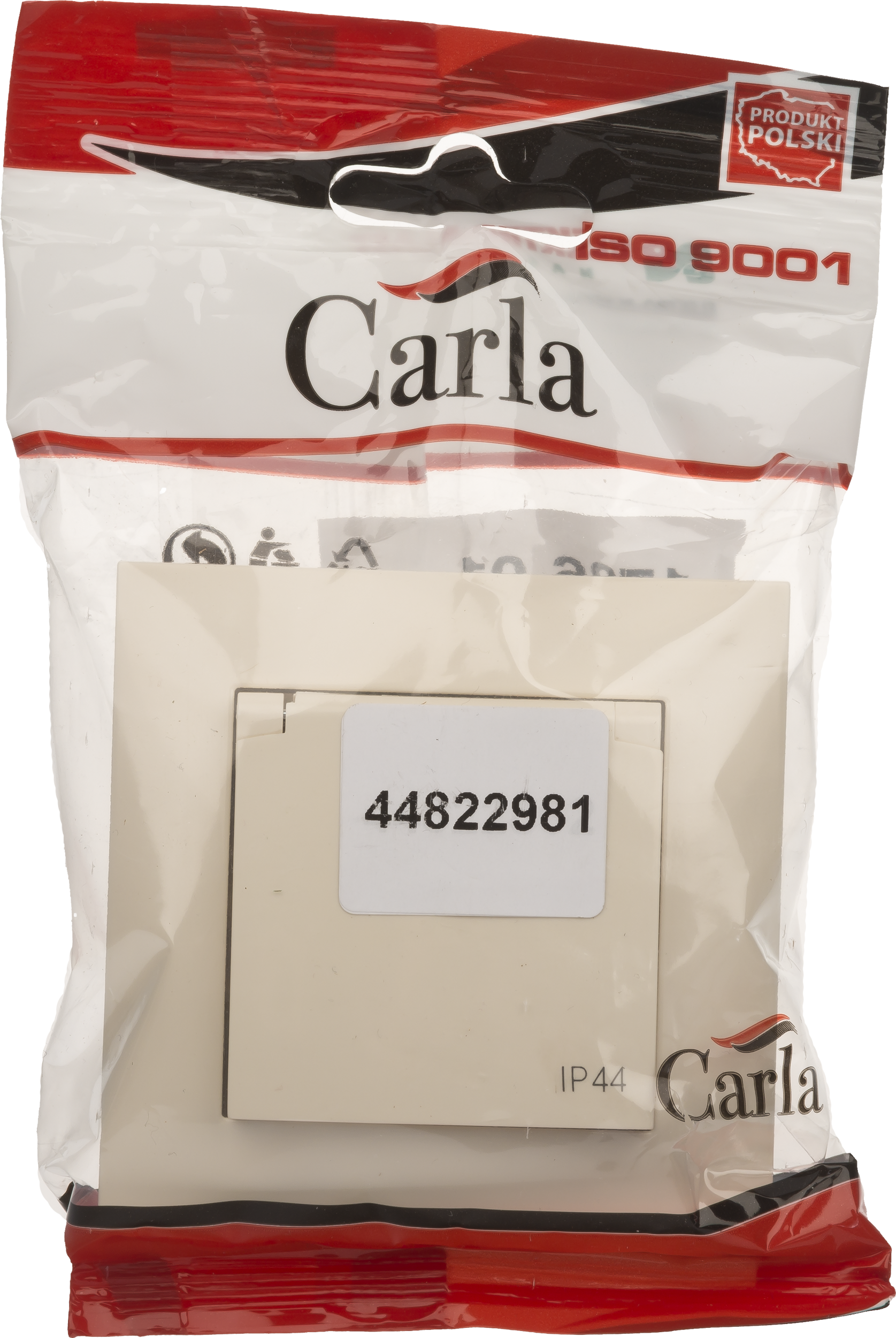 Gniazdo pojedyncze IP44 CARLA Kremowy ELEKTRO-PLAST - 5