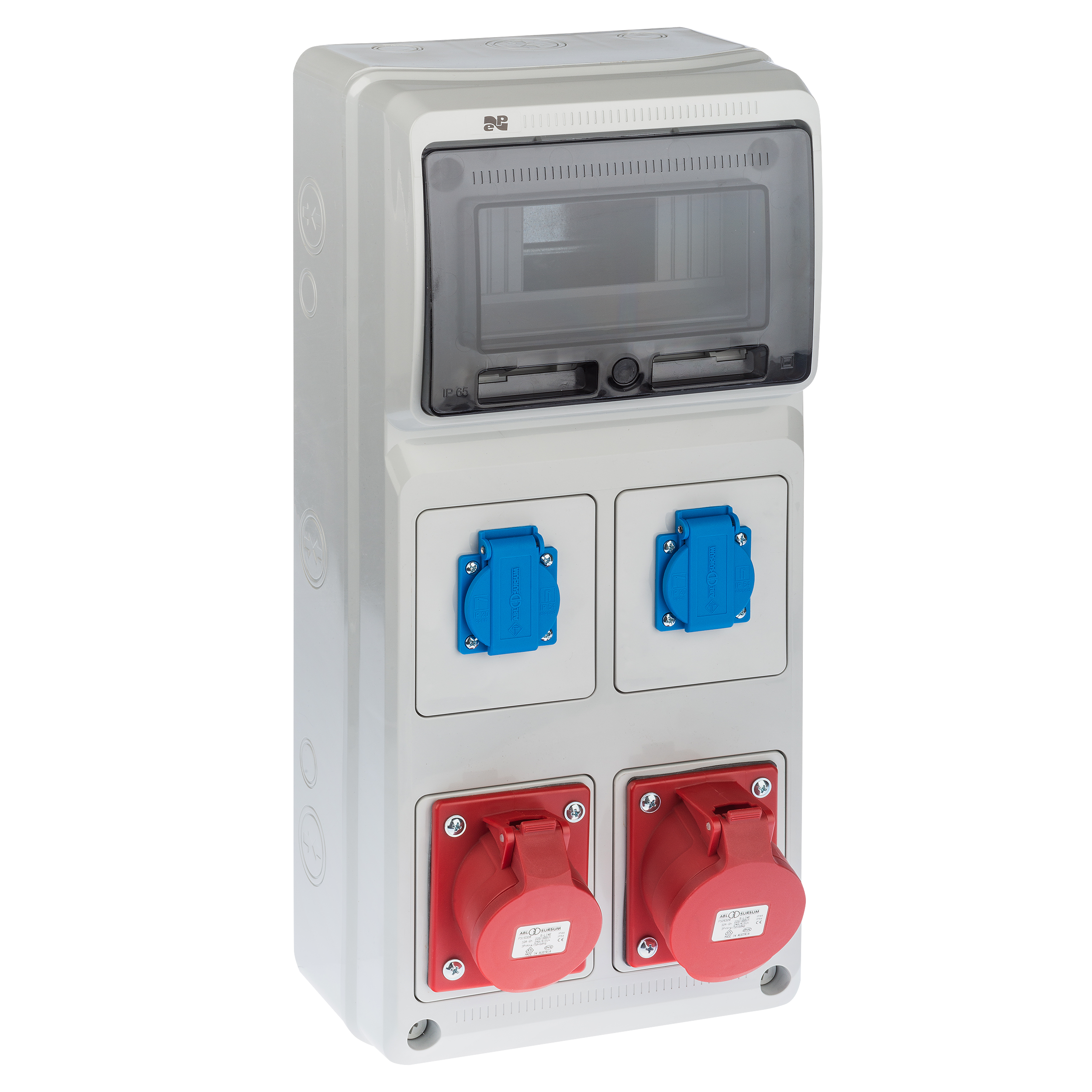 Rozdzielnica elektryczna z okablowaniem RS 1 / 8 6243 - 00 / 2 X 2P + Z 2 X 3P + N + Z 16 / 32 ELEKTRO-PLAST