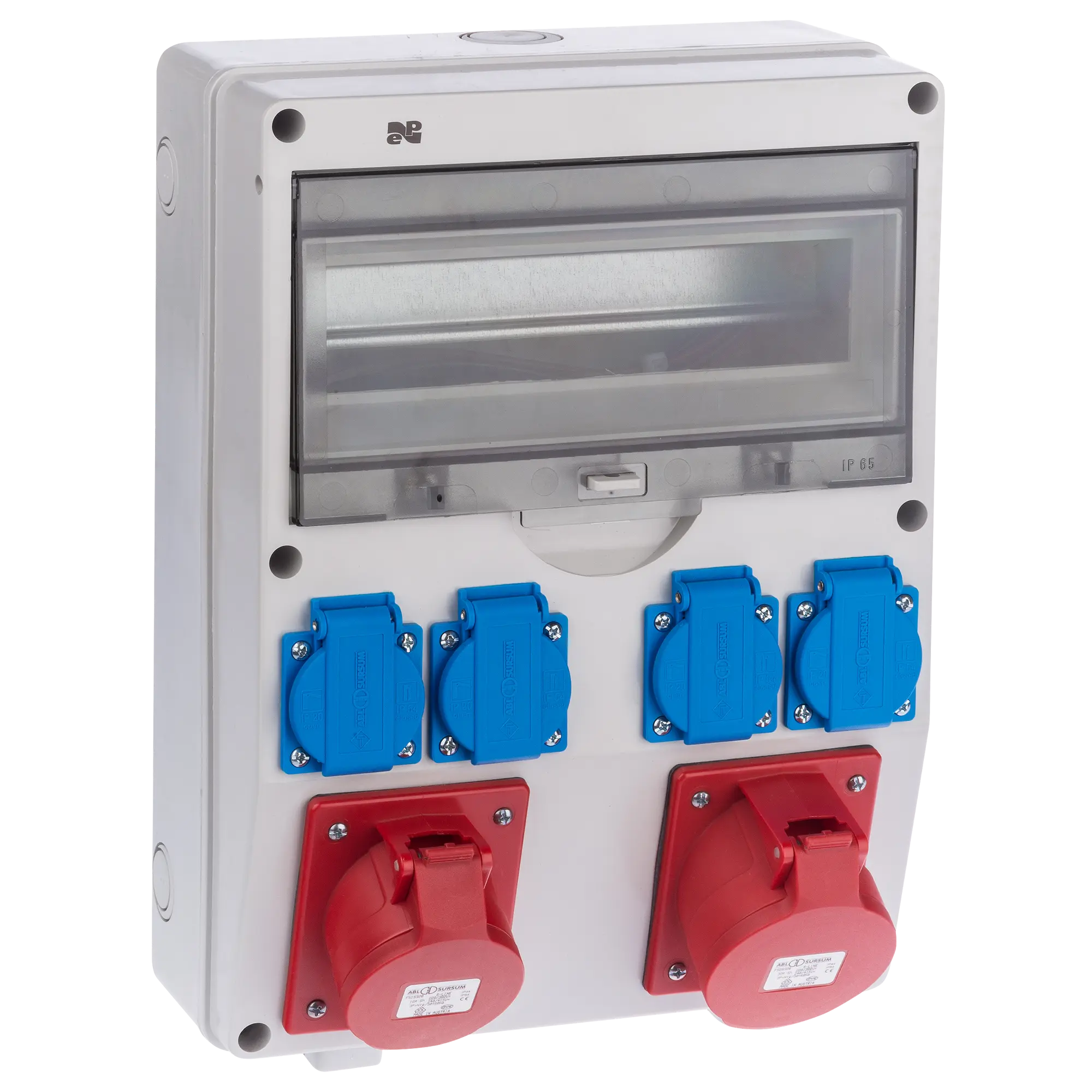 Rozdzielnica elektryczna z okablowaniem 6250 - 01 / RS 1/12 4 X 2P + Z 2 X 3P + N + Z 16 / 3 ELEKTRO-PLAST