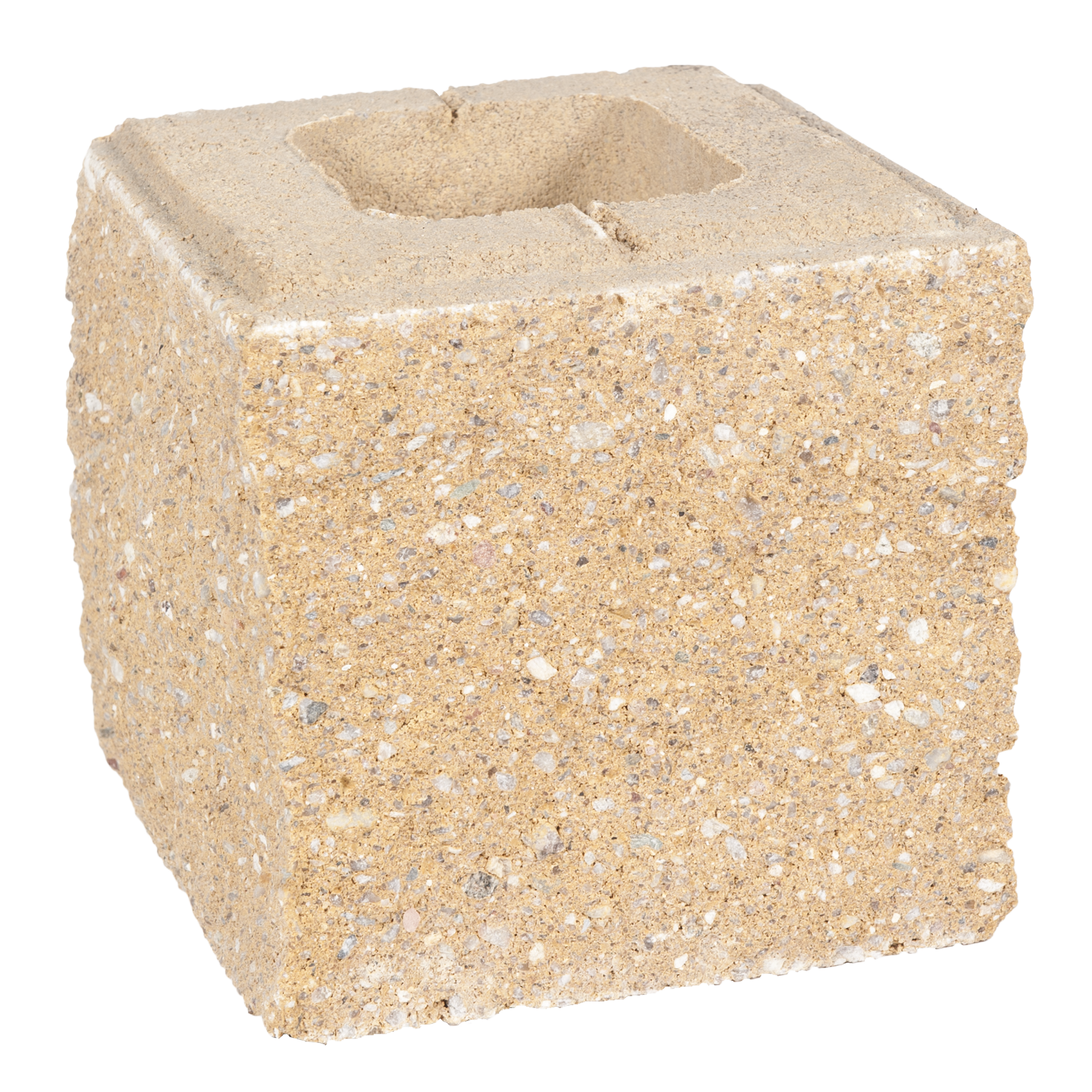 Pustak ścienno-cokołowy 20x19.5x19 cm 3stronnie łupany Piasek Ziel-Bruk