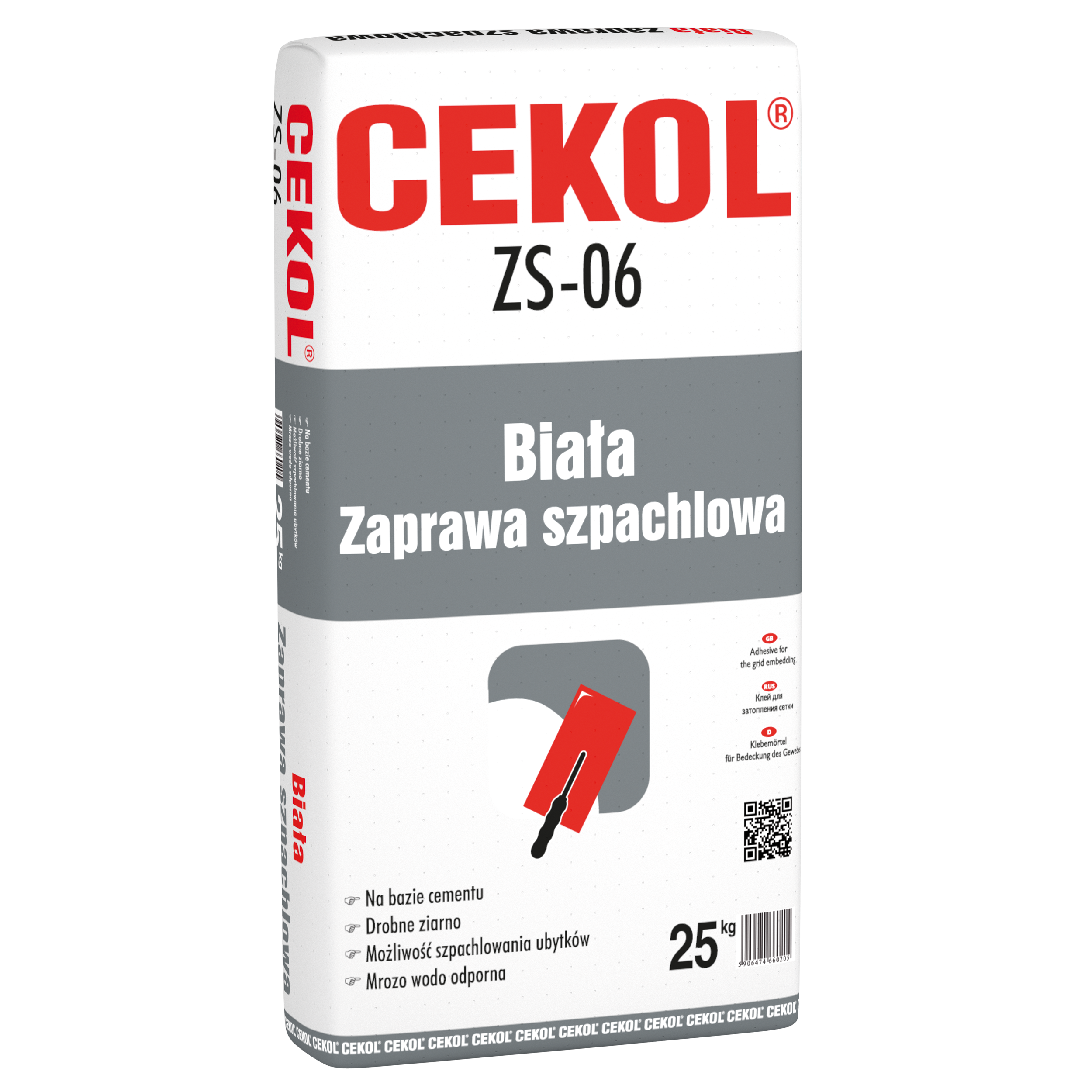 Gładź szpachlowa ZS-06 25 kg Cekol