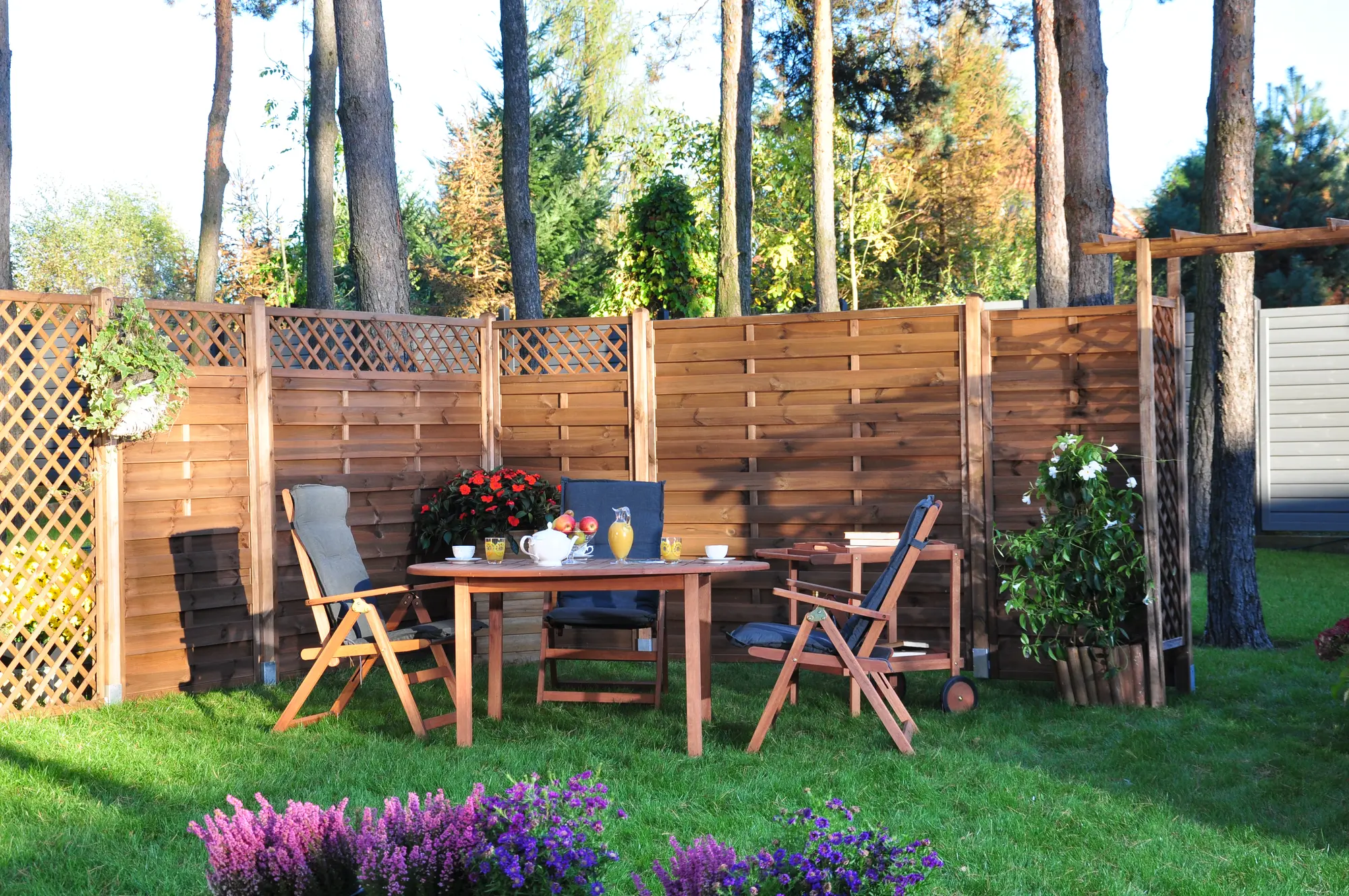 Płot szczelny Nive 90x180 cm drewniany Naterial - 5