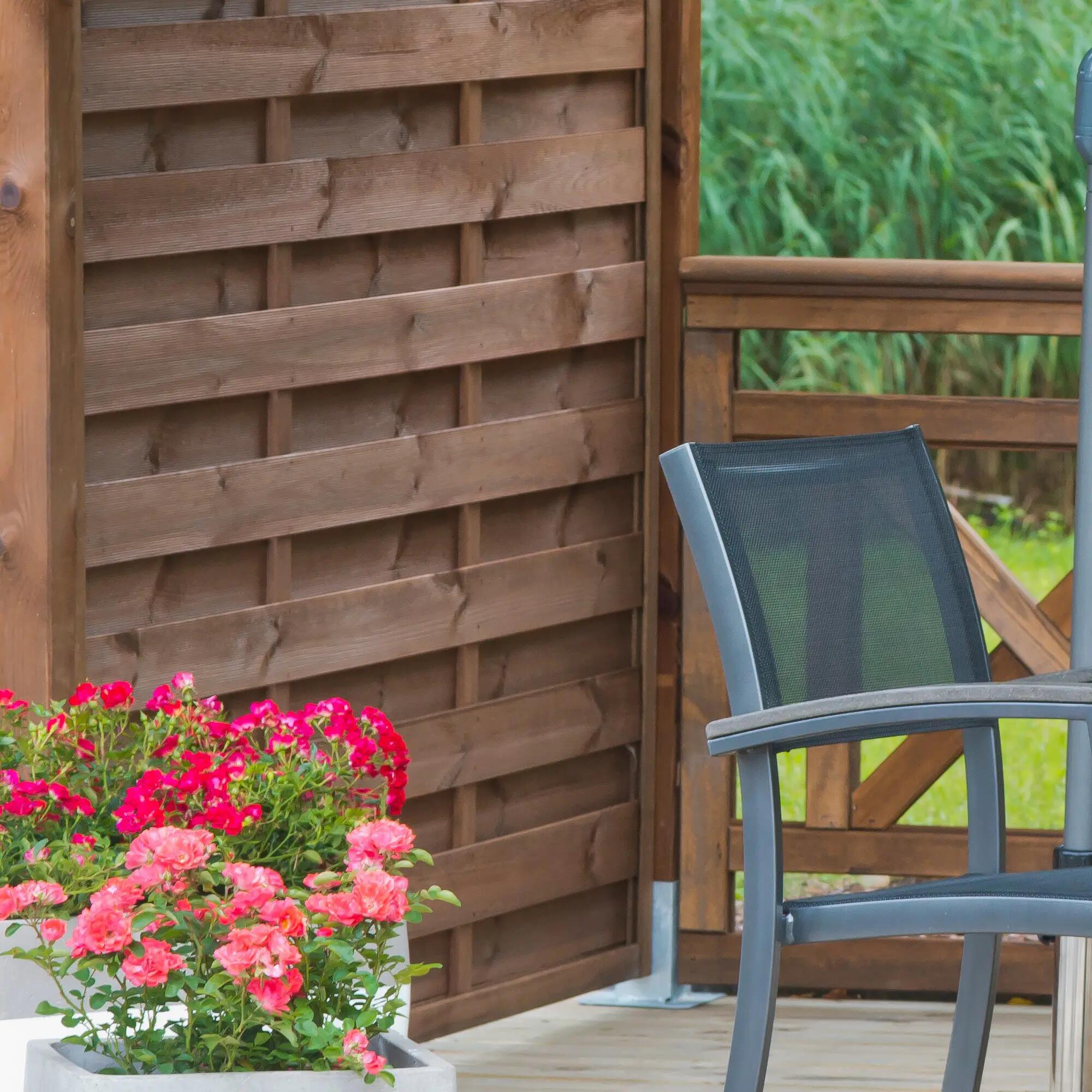 Płot szczelny Nive 180x180 cm drewniany Naterial - 11