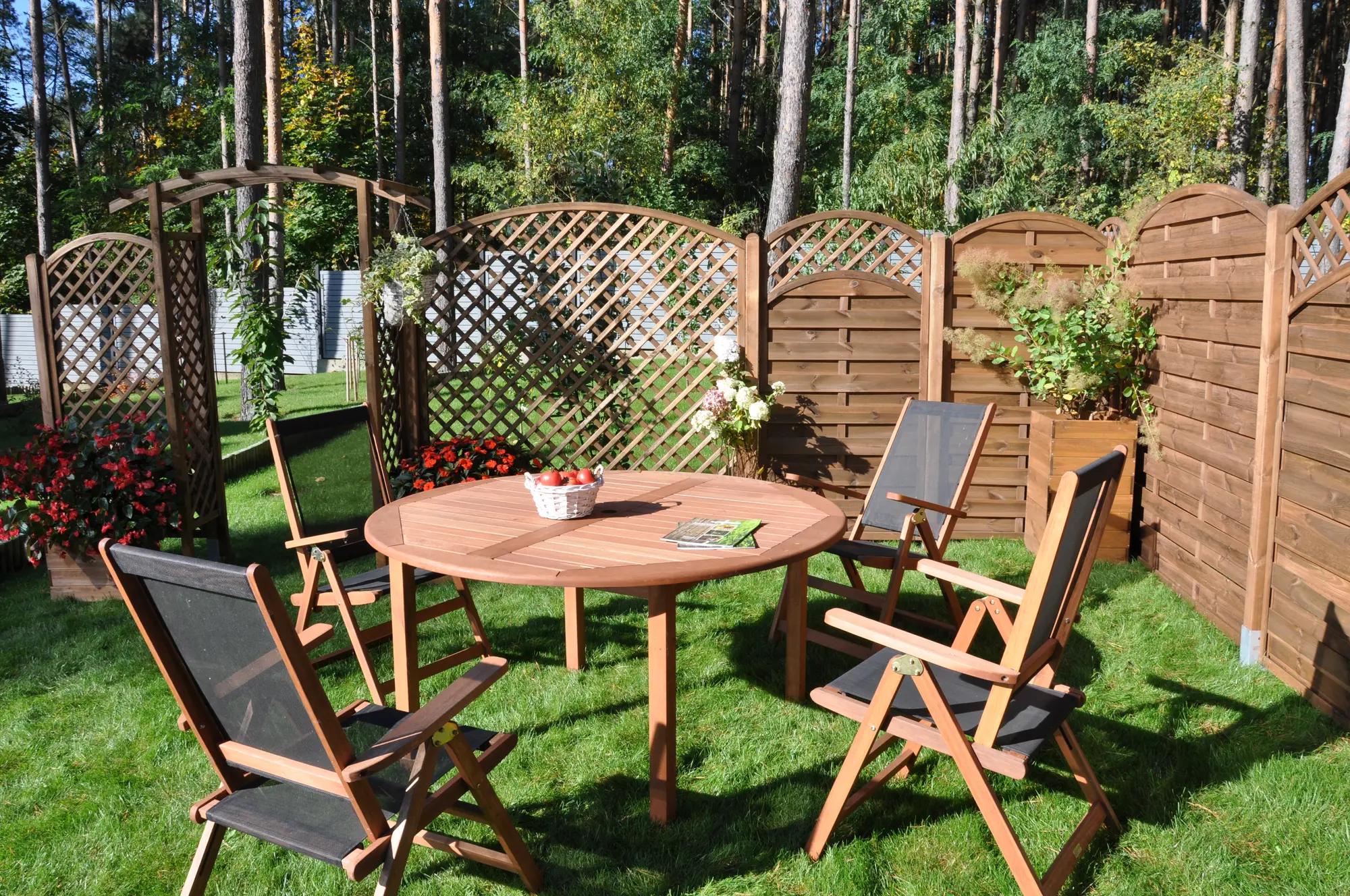 Płot szczelny z łukiem i kratką Nive 90x180 cm Naterial - 5