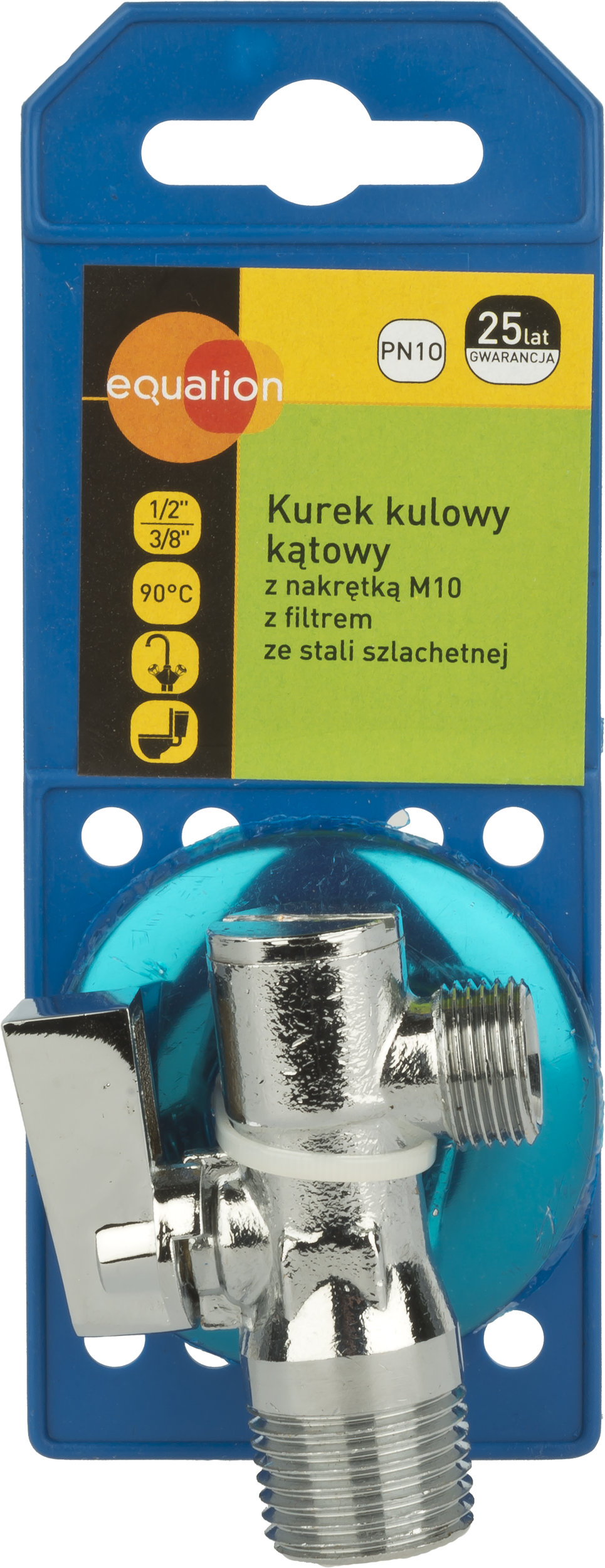 Zawór kątowy z filtrem nakrętką 1/2'' - 3/8'' VALVEX - 2