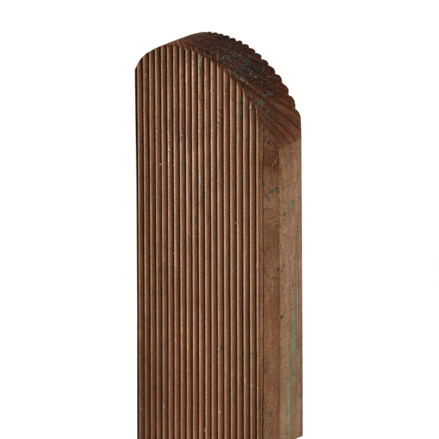 Sztacheta drewniana 9x2x120 cm ryflowana brązowa Sobex