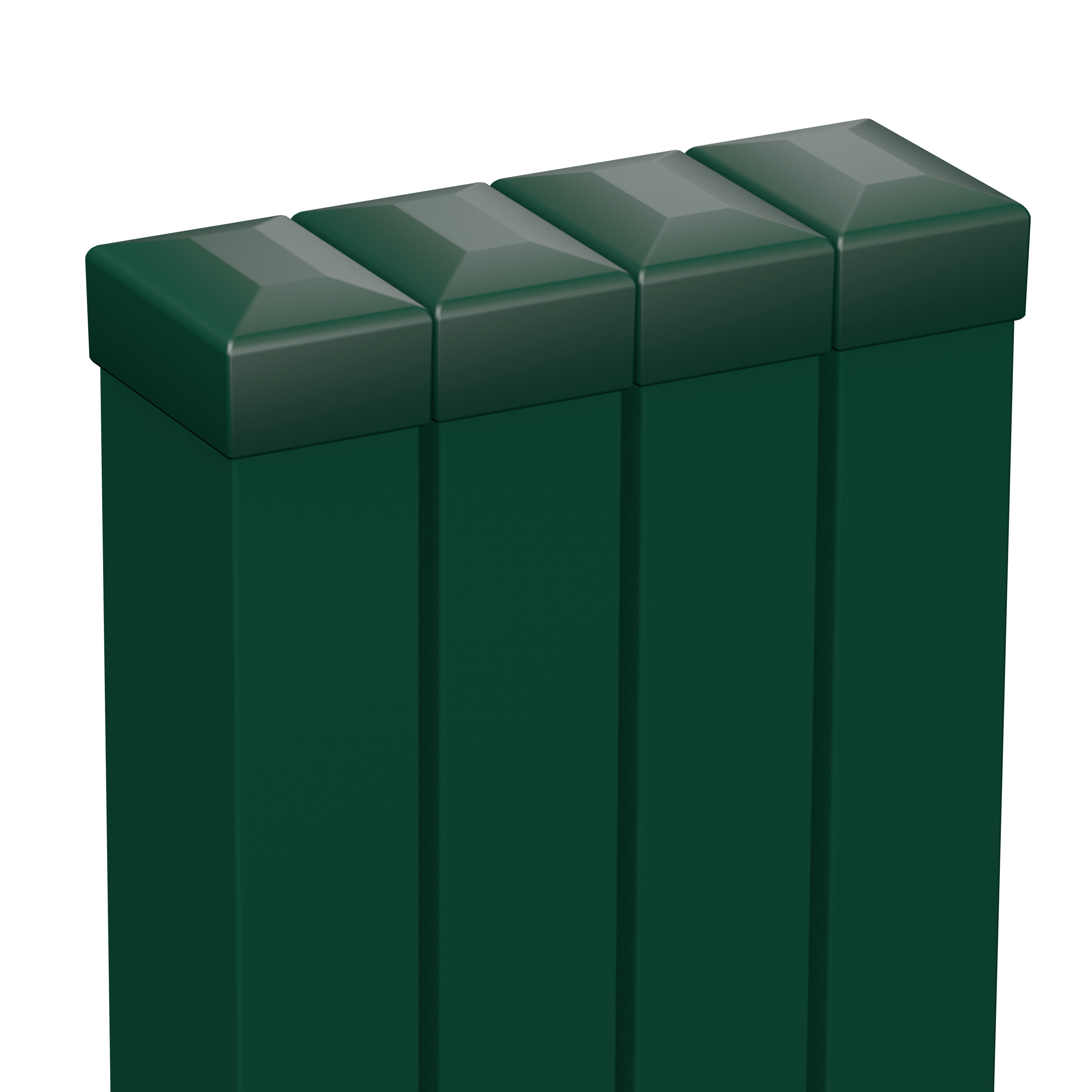 Słupek ogrodzeniowy 4szt. 6x4x200 cm zielony