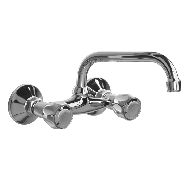 Bateria umywalkowa ścienna wylewka C chrom Class New Valvex