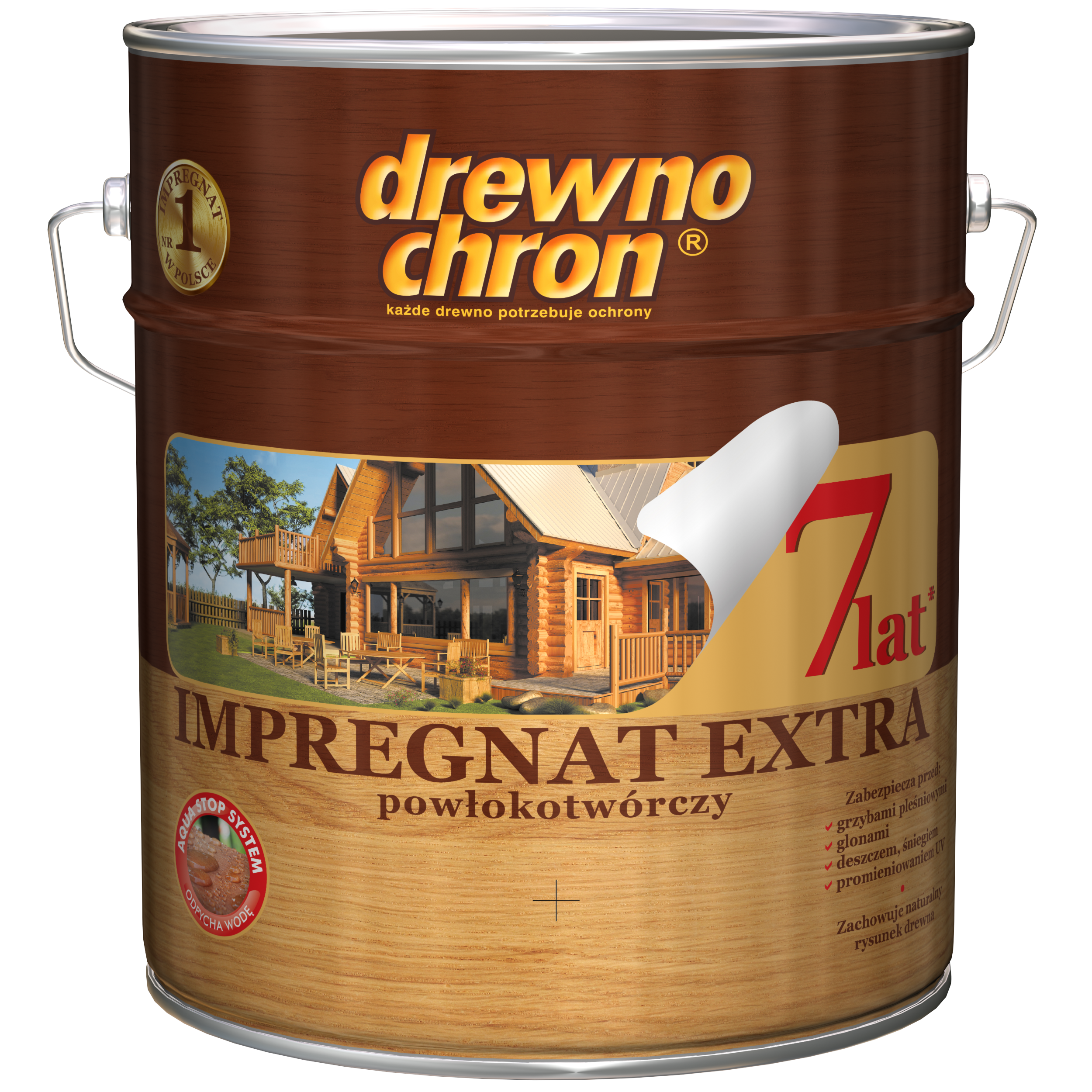 Impregnat do drewna Drewnochron Extra powłokotwórczy 9 l Cedr  - 3