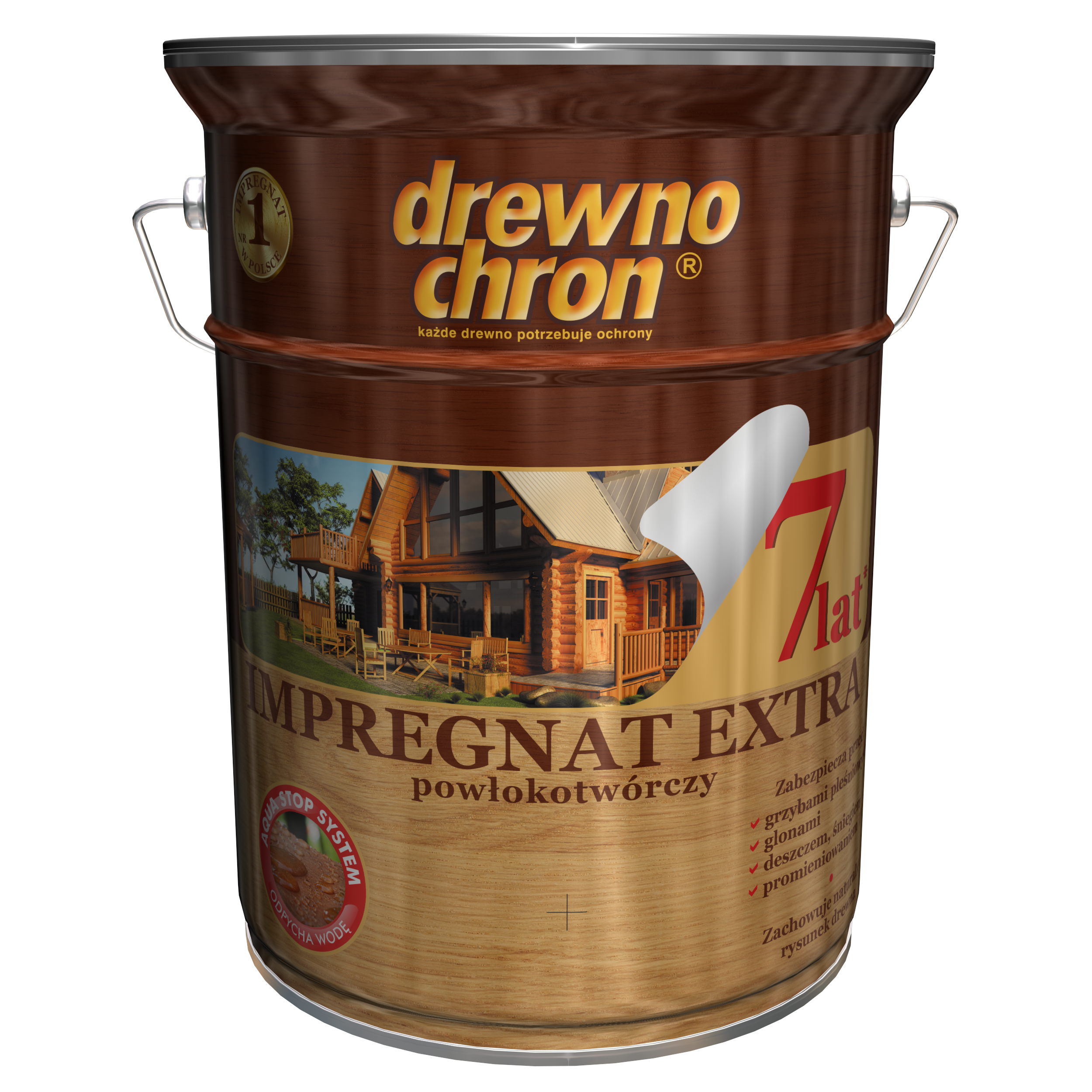 Impregnat do drewna Drewnochron Extra powłokotwórczy 4.5 l Dąb ciemny - 3