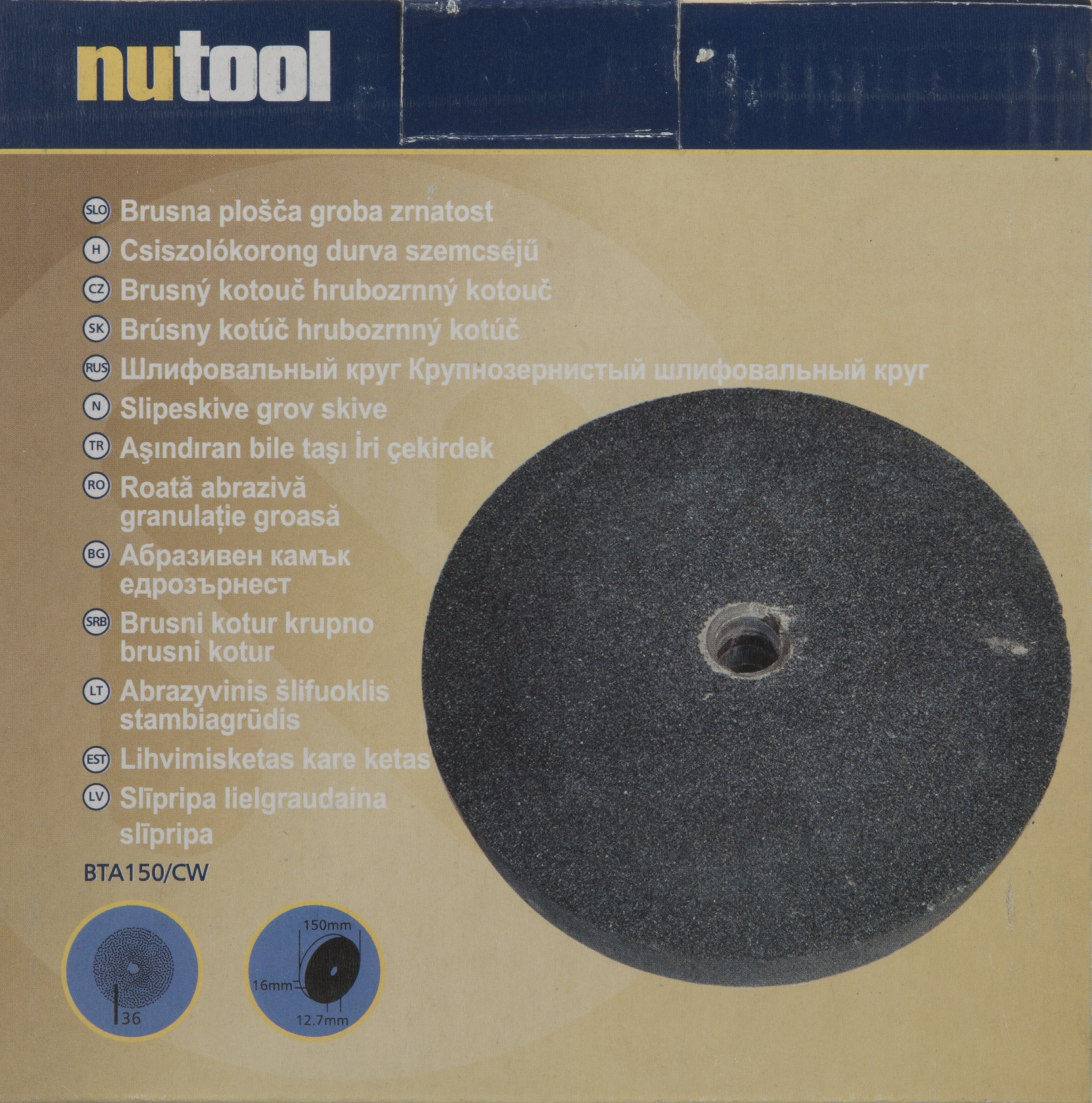 Ściernica ceramiczna 150 x 16 x 12.7 mm P36 BTA150/CE NUTOOL - 3