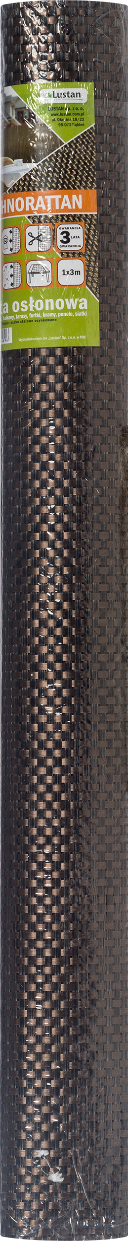 Osłona balkonowa Rattan Lux 1x5 m brązowa - 7
