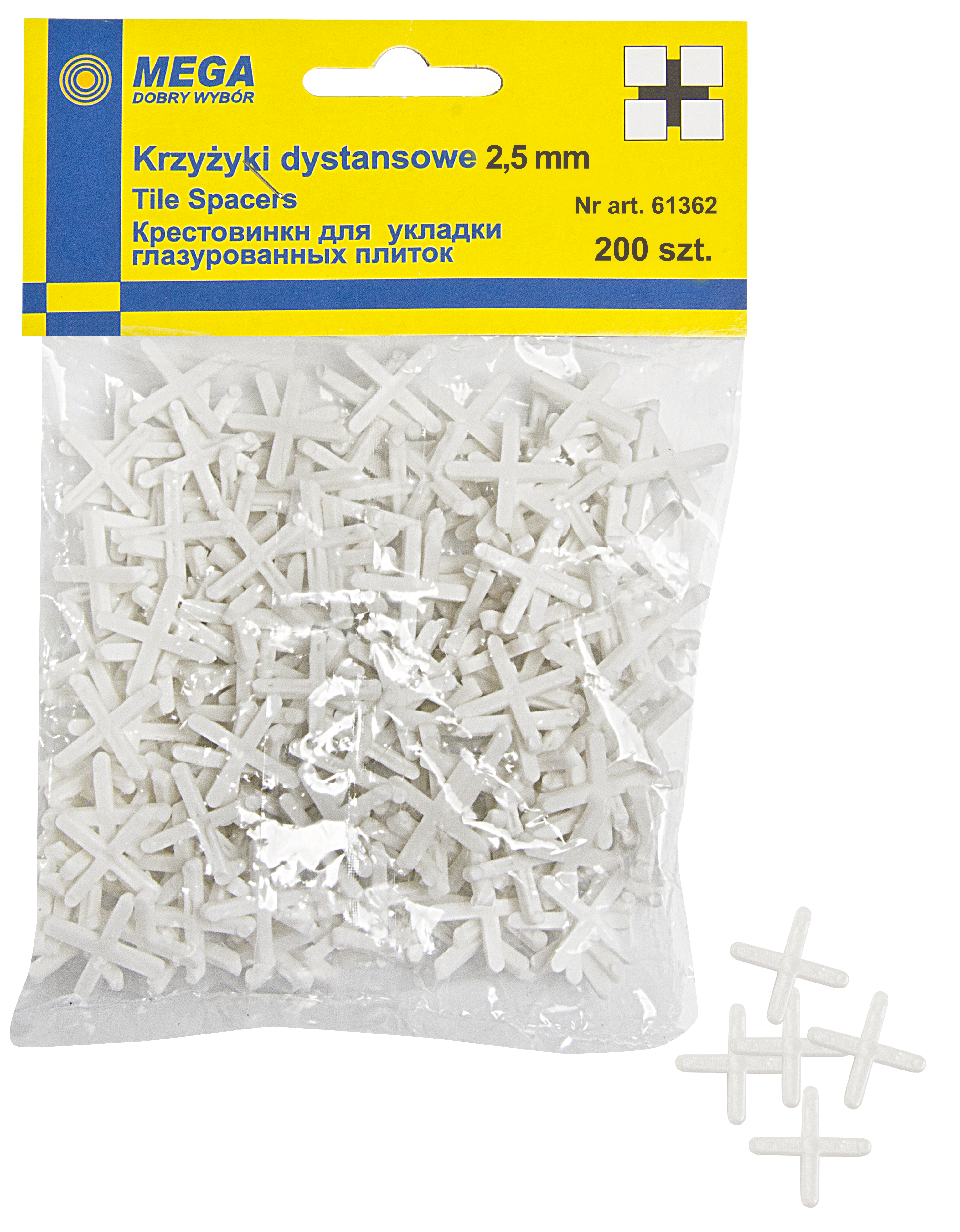Krzyżyki 2,5 MM 200 SZT MEGA