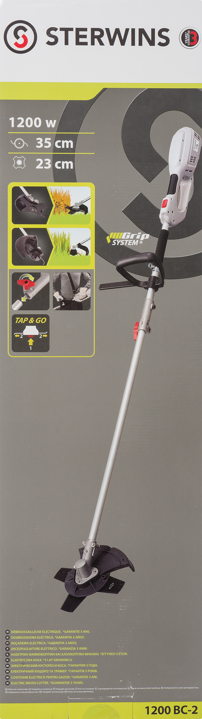 Roçadora elétrica 1200 w 35 cm Sterwins 1200BC-2 - 10