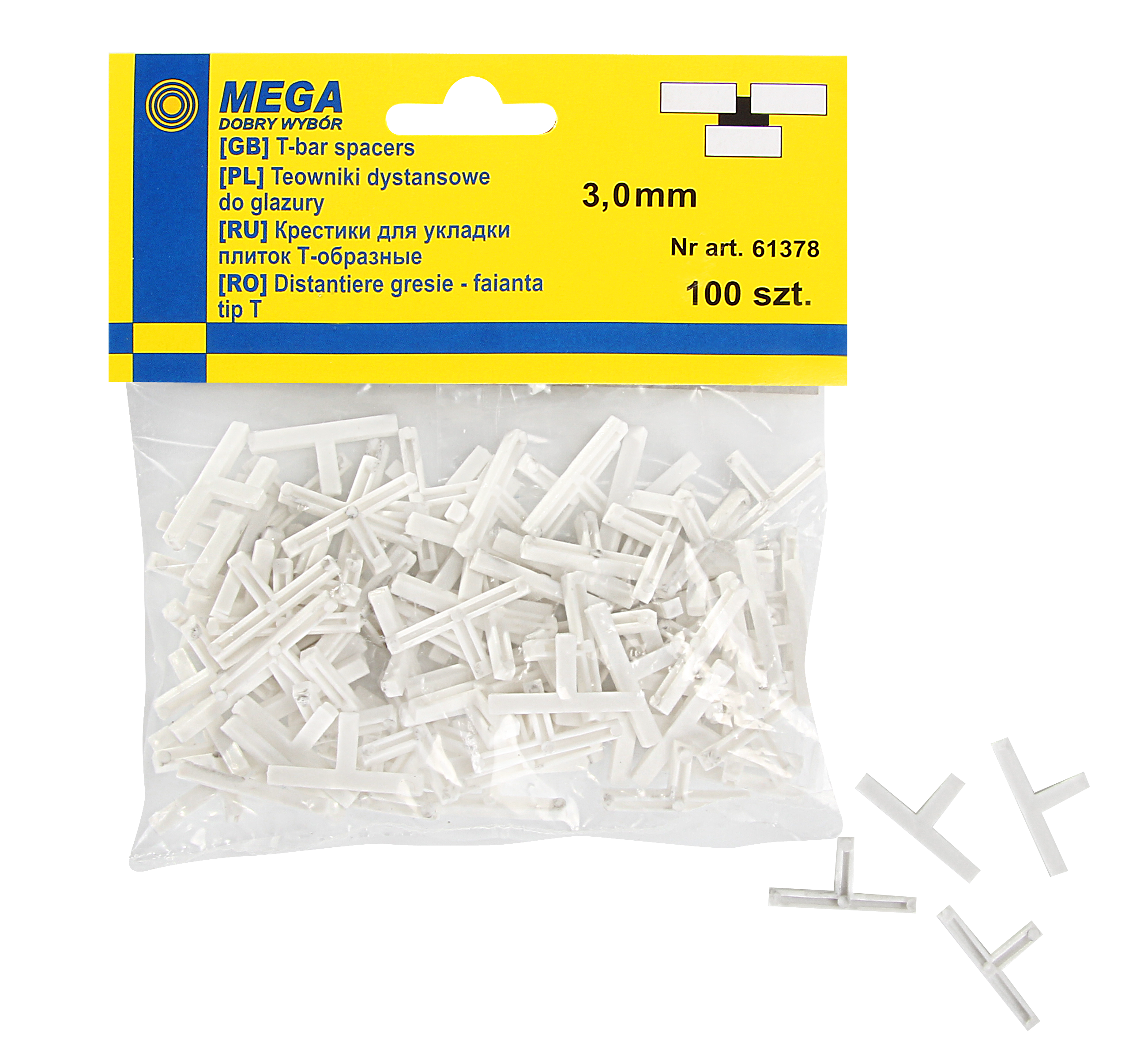 Teowniki dystansowe 3,0 MM 100 SZT MEGA - Leroy Merlin