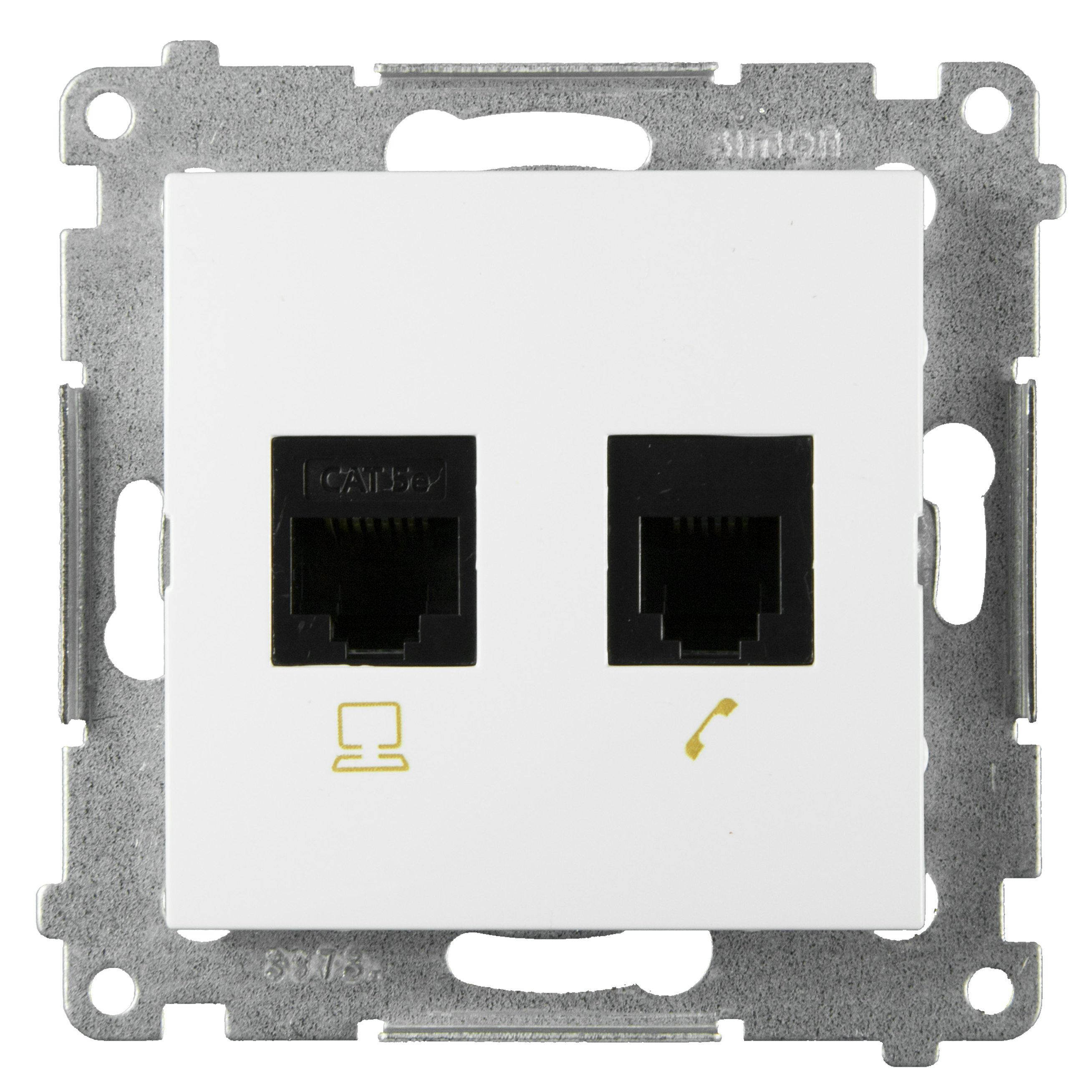 Gniazdo telefoniczno - komputerowe RJ12/RJ45 SIMON 54 Biały KONTAKT SIMON