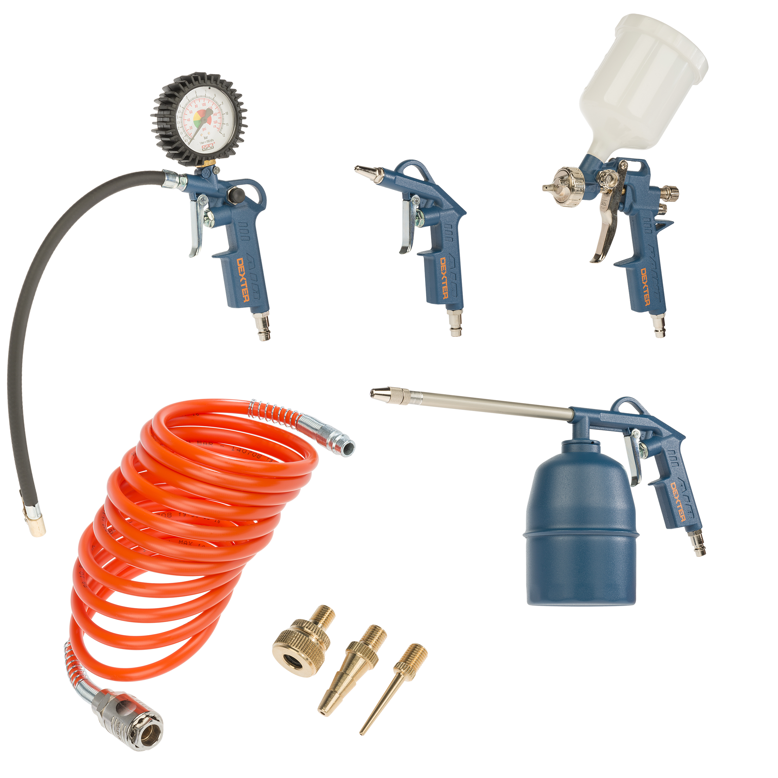Set de herramientas neumáticas dexter 8 piezas