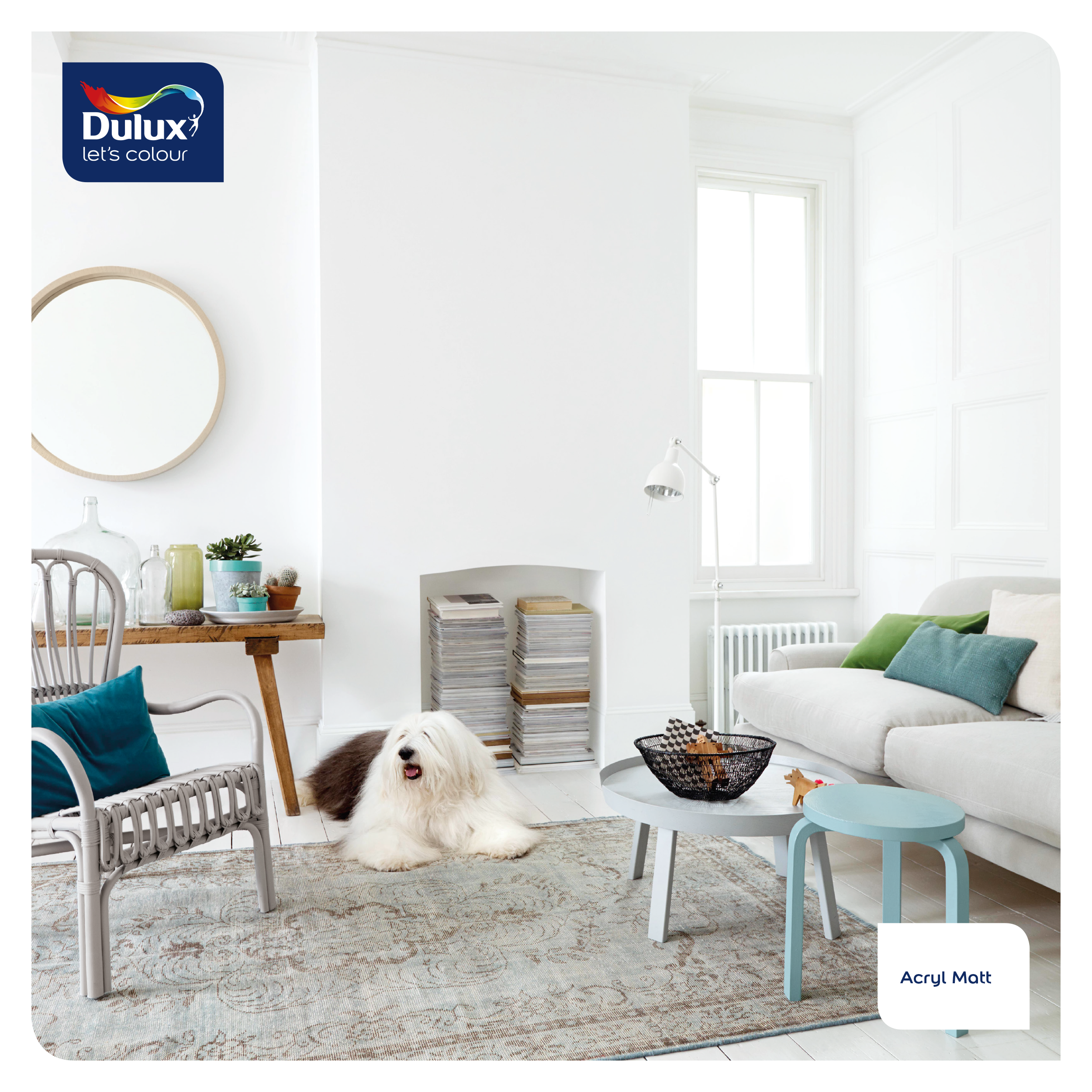 Farba Dulux Acryl Matt Biały 10 l - 2