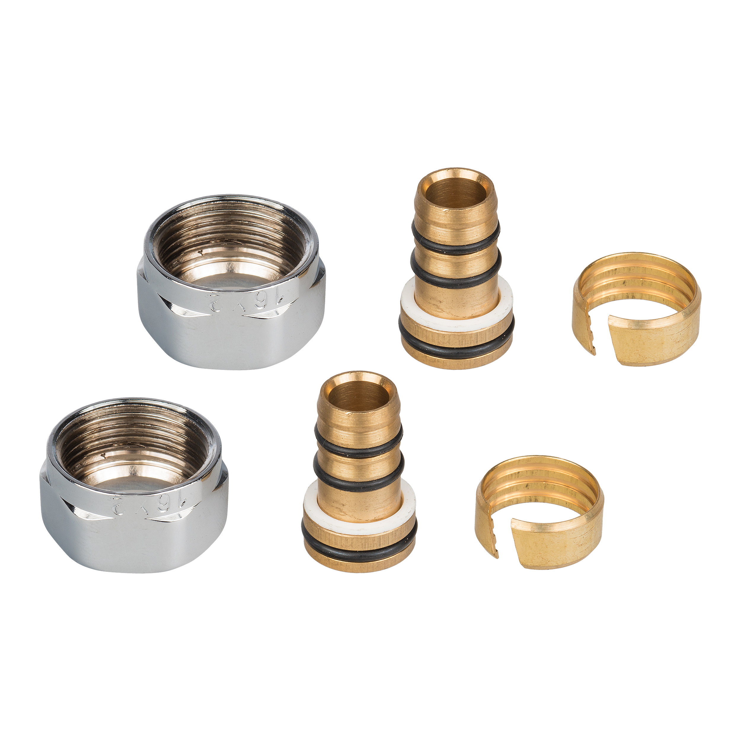 2 złączki do PEX 16 GW M22 chrom LUXRAD