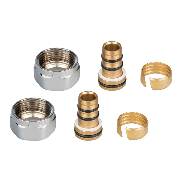 2 złączki do PEX 16 GW M22 chrom LUXRAD