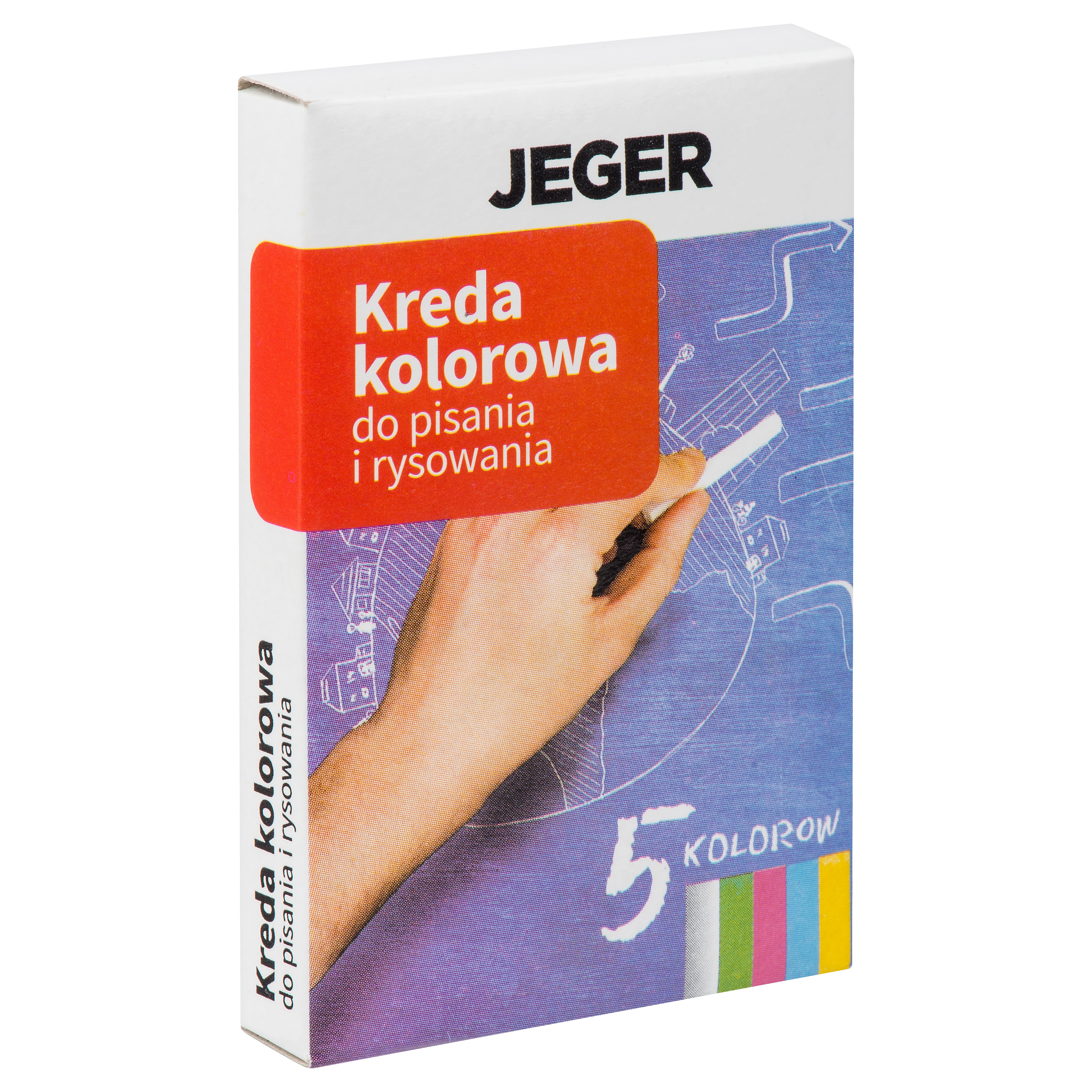 Kreda do pisania i rysowania kolorowa 5 szt. JEGER