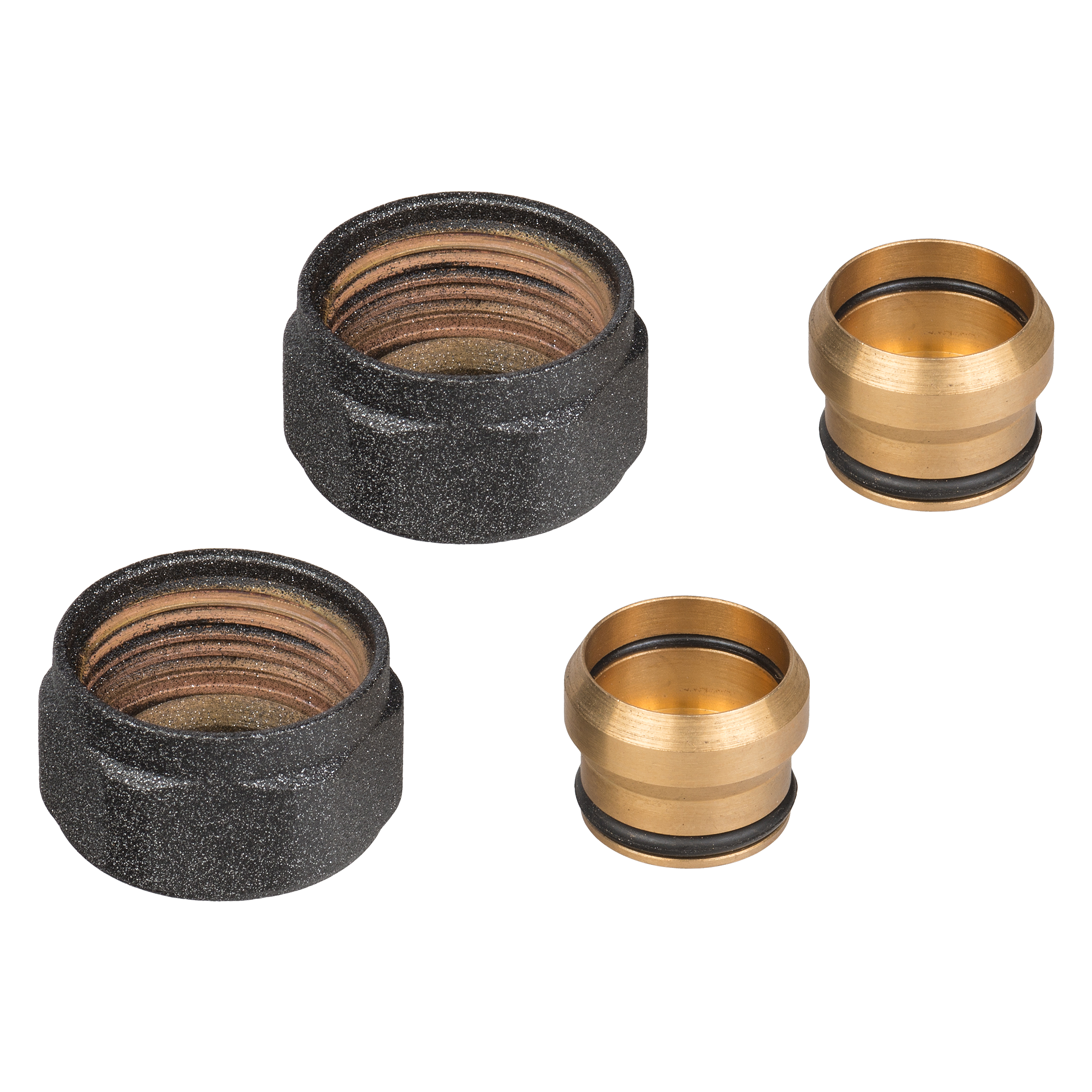 2 złączki do miedzi 16mmxM22 czarny LUXRAD