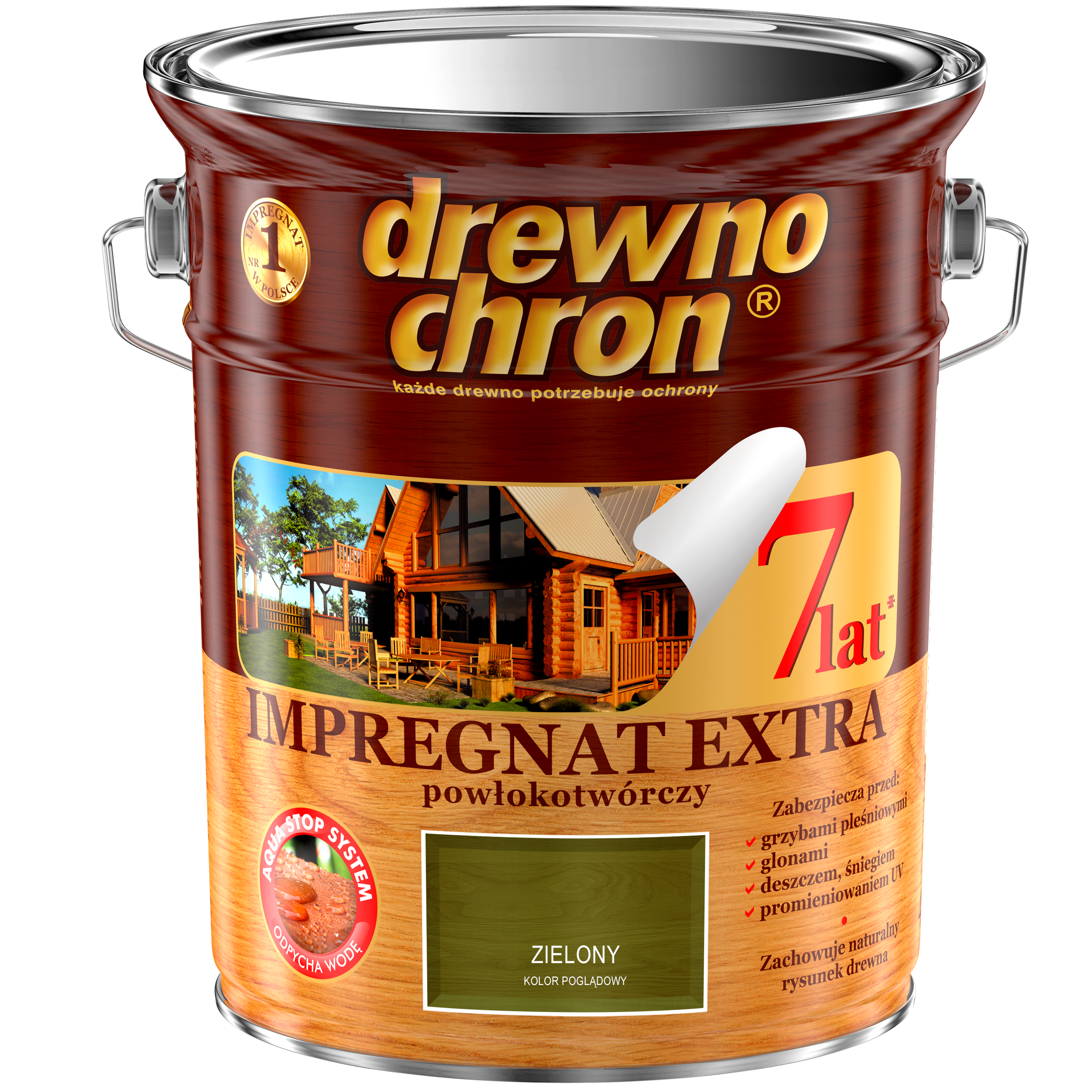 Impregnat do drewna Drewnochron Extra powłokotwórczy 4.5 l Zielony - 3