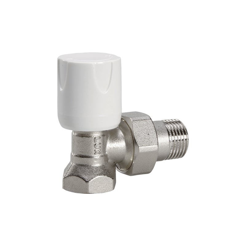 Zawór grzejnikowy zasilający KĄTOWY 1/2" EQUATION