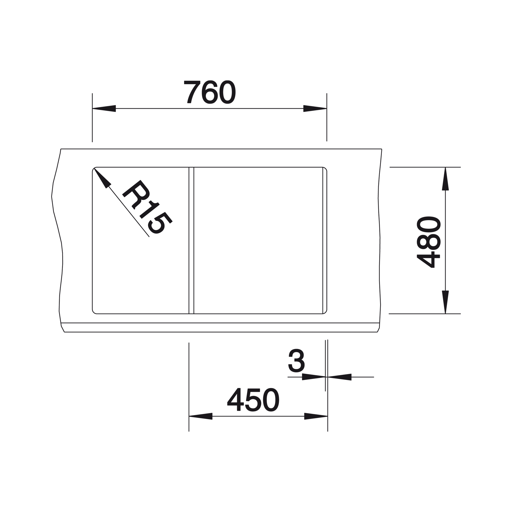 Zlewozmywak granitowy Metra 45S Blanco - 5