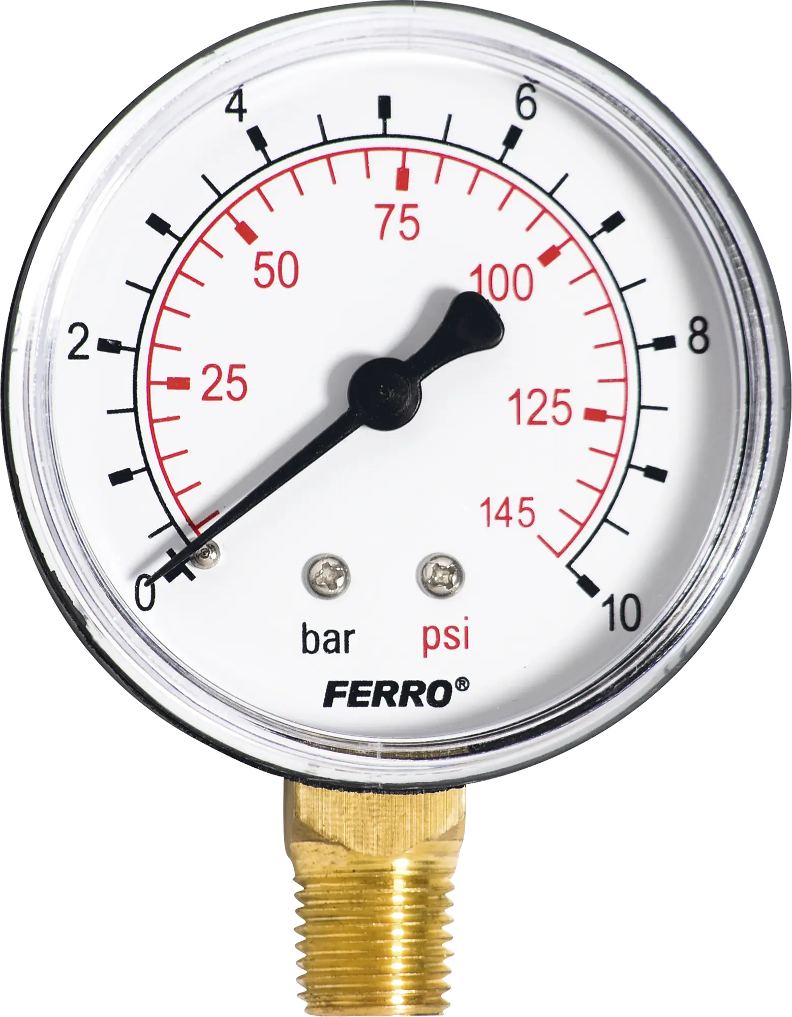 Manometr M63 R 0 - 10 BAR PIONOWY FERRO