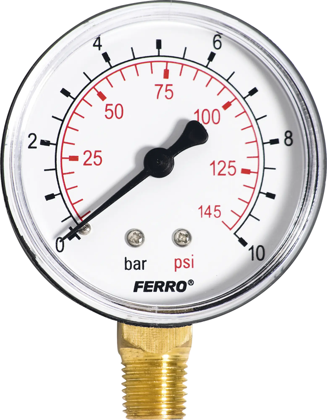 Manometr M63 R 0 - 10 BAR PIONOWY FERRO