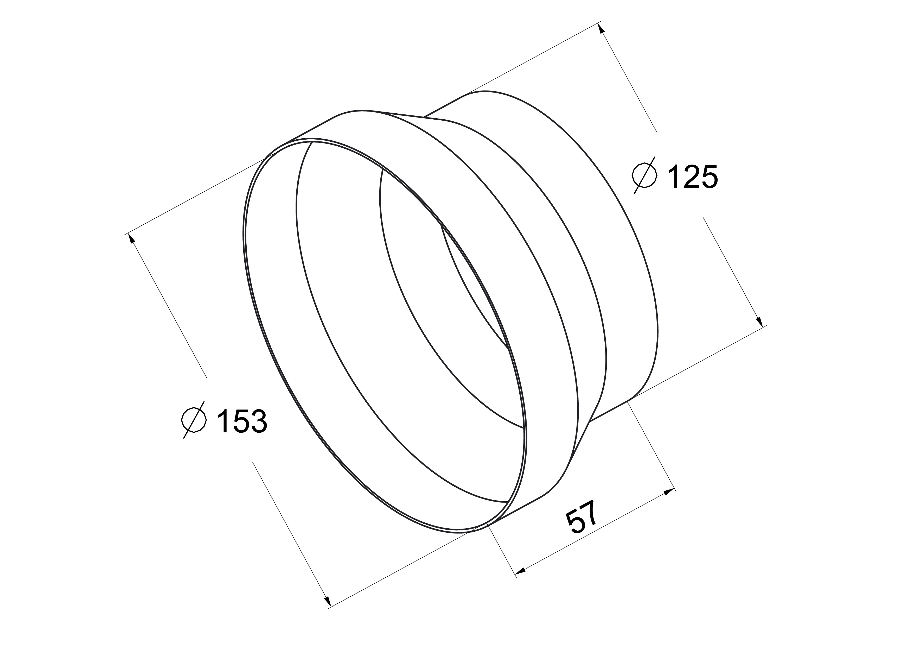Redukcja kanału wentylacyjnego OKRĄGŁA 150 / 125 mm EQUATION - 2