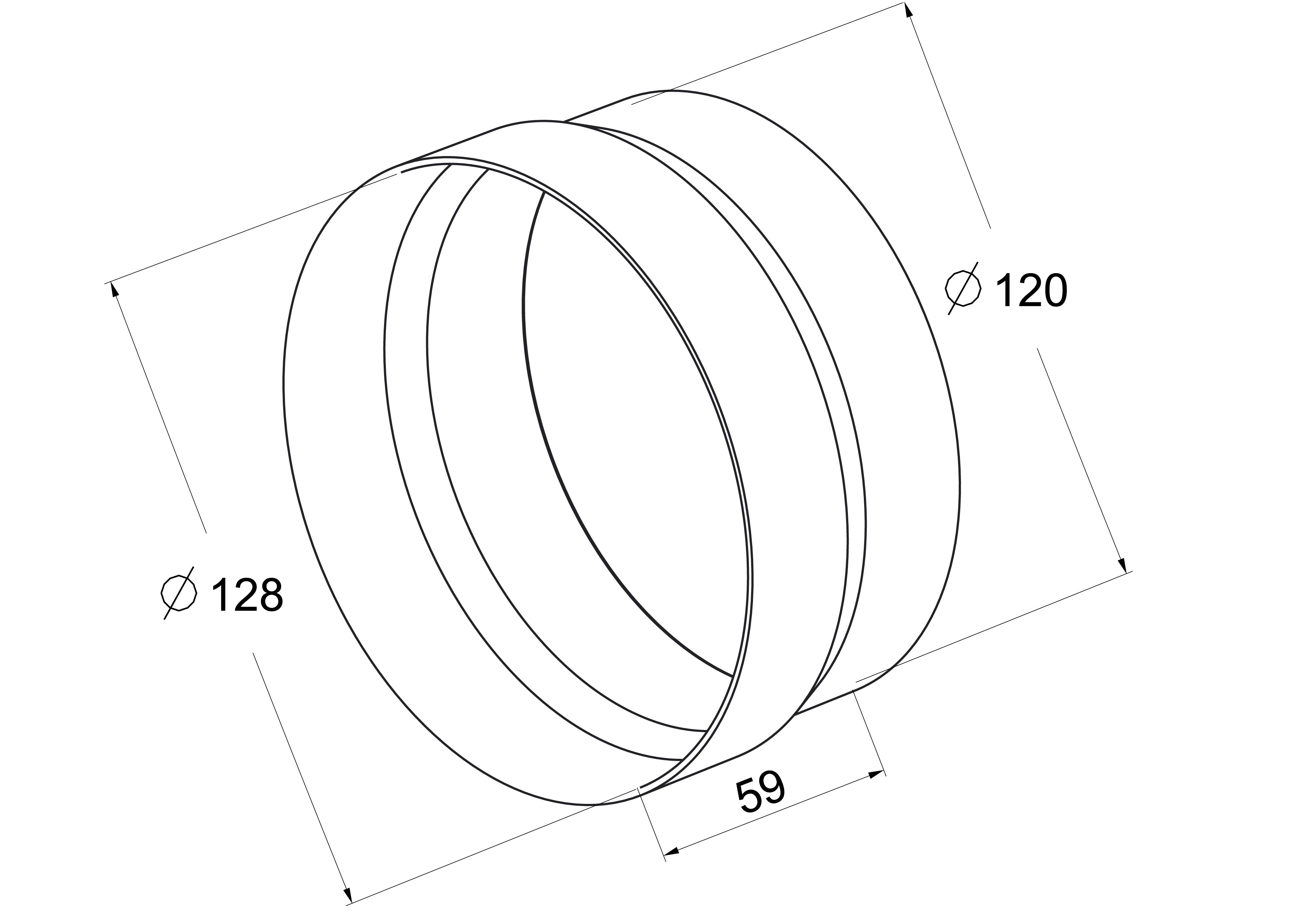 Redukcja kanału wentylacyjnego OKRĄGŁA 125 / 120 mm EQUATION - 2