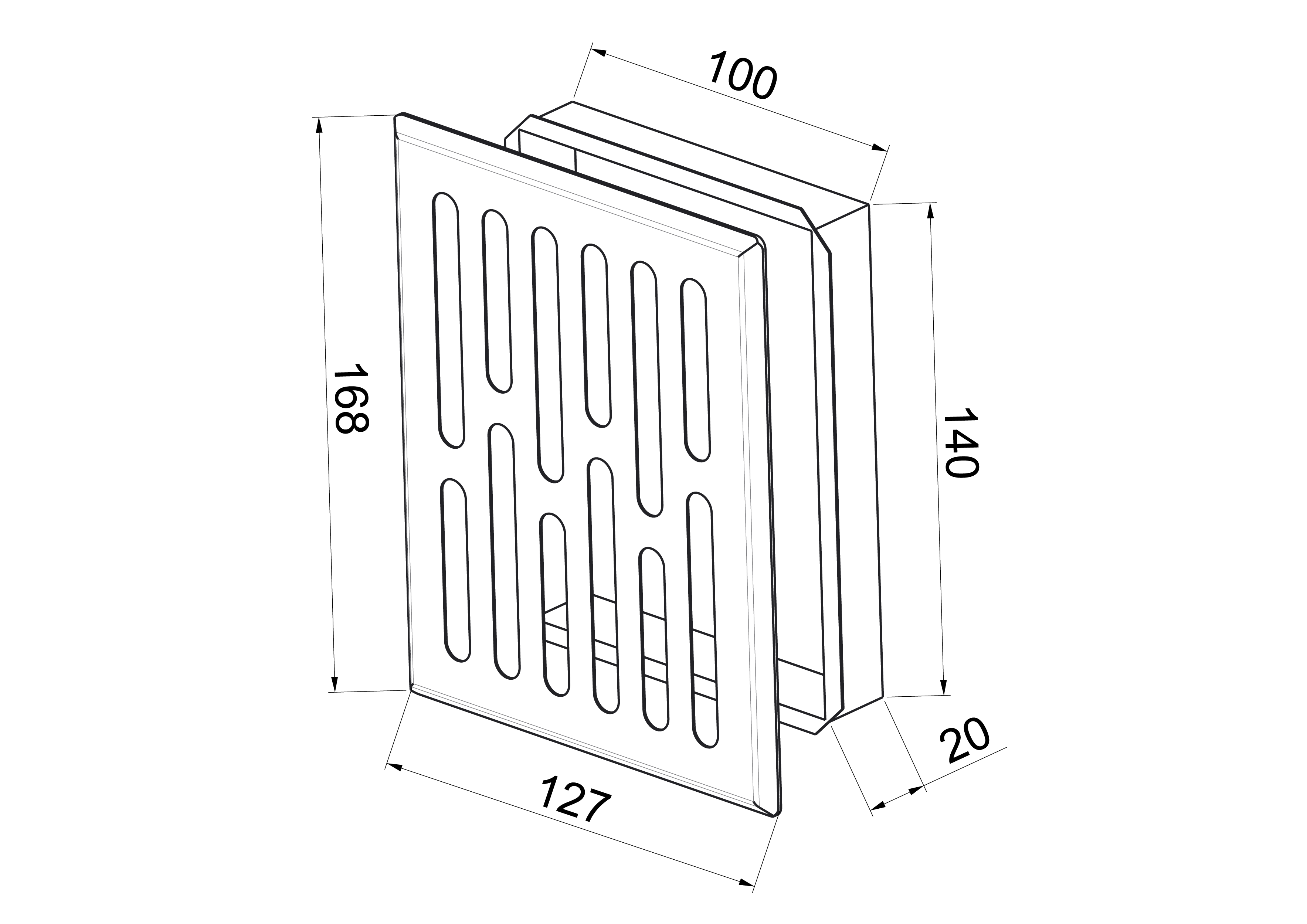 Kratka wentylacyjna stalowa 10 x 14 cm biała EQUATION - 2