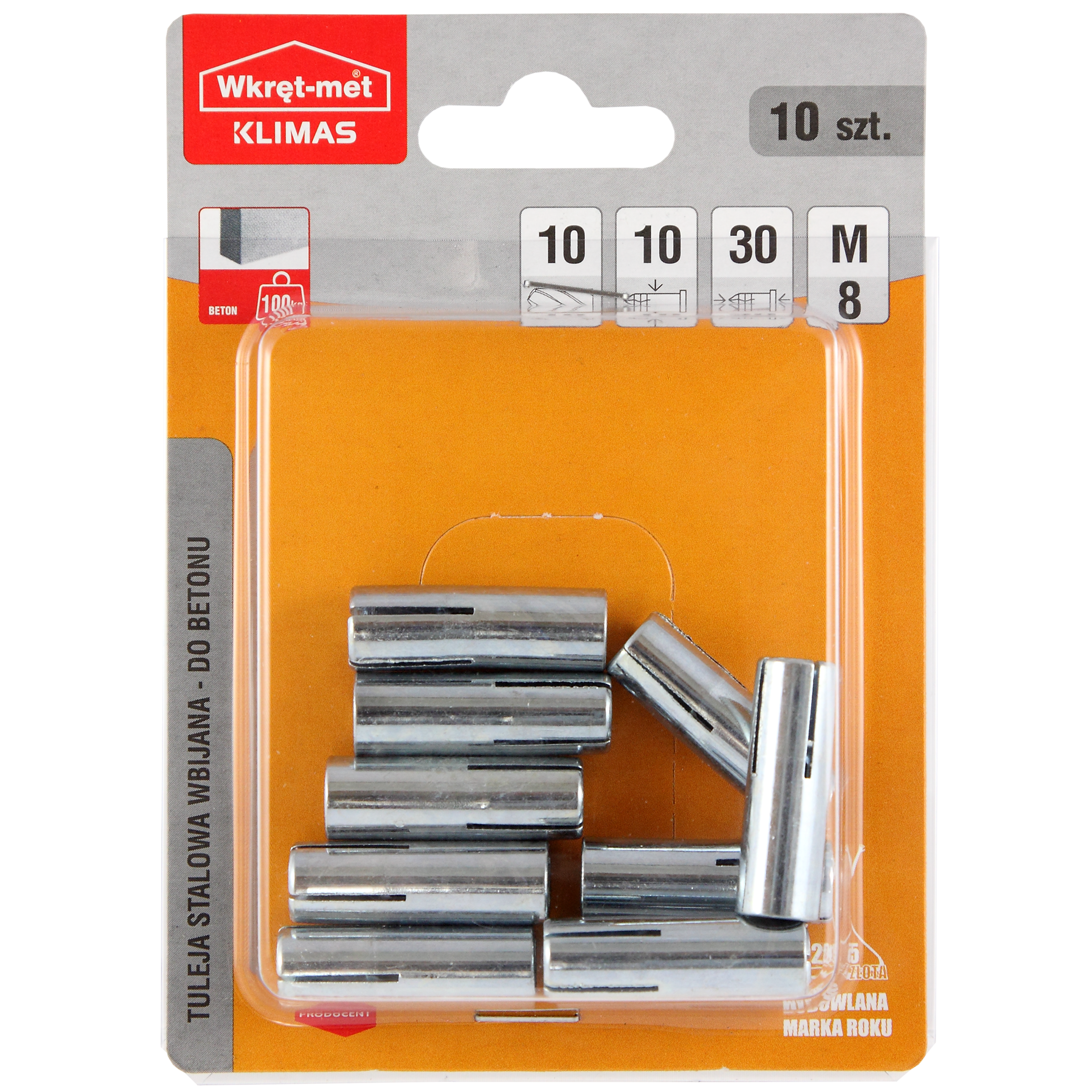 Tuleja rozprężna 12 x 40 mm 6 szt. Wkręt-met