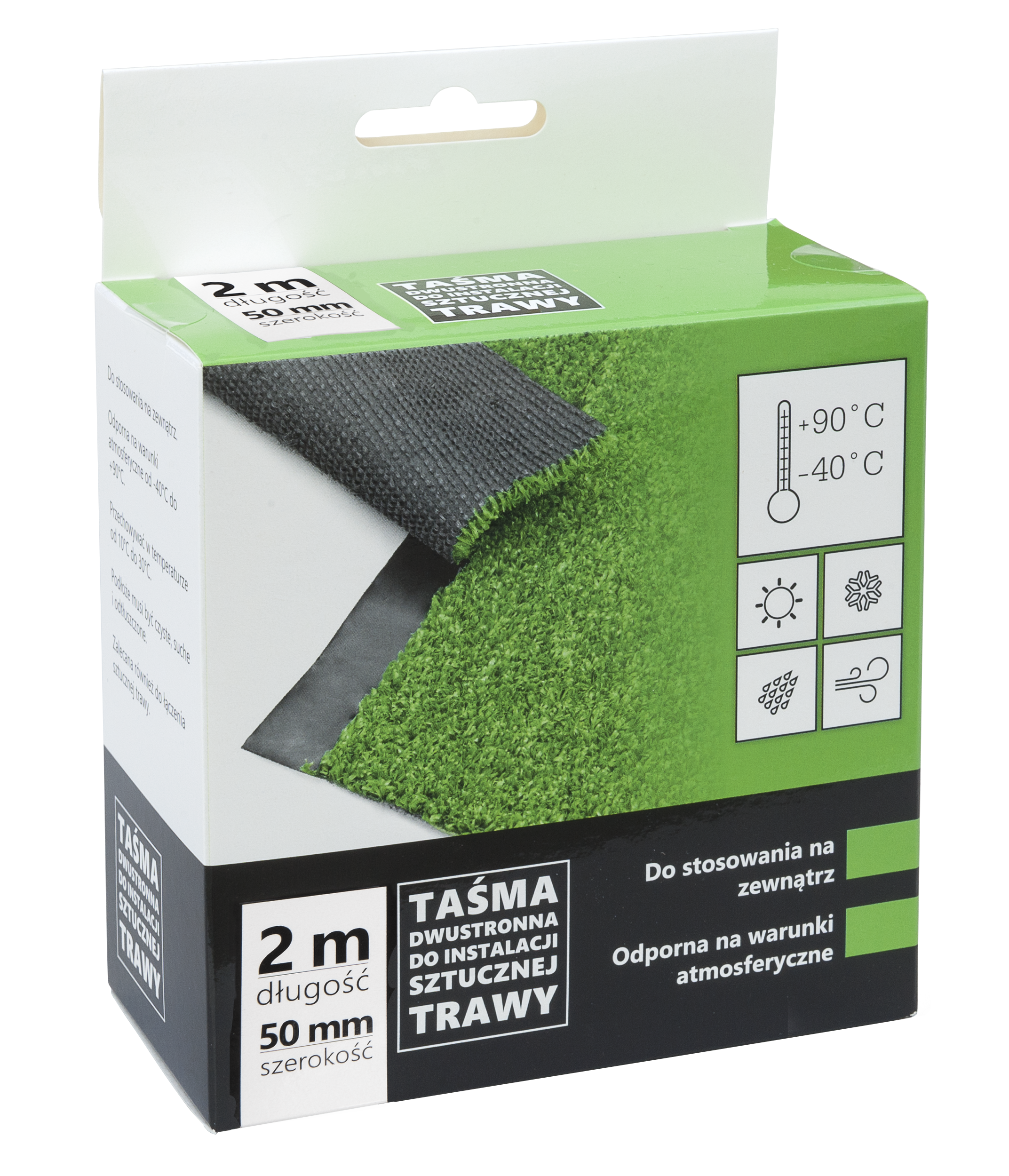 Dwustronna taśma klejąca do sztucznej trawy 50 mm x 2 m