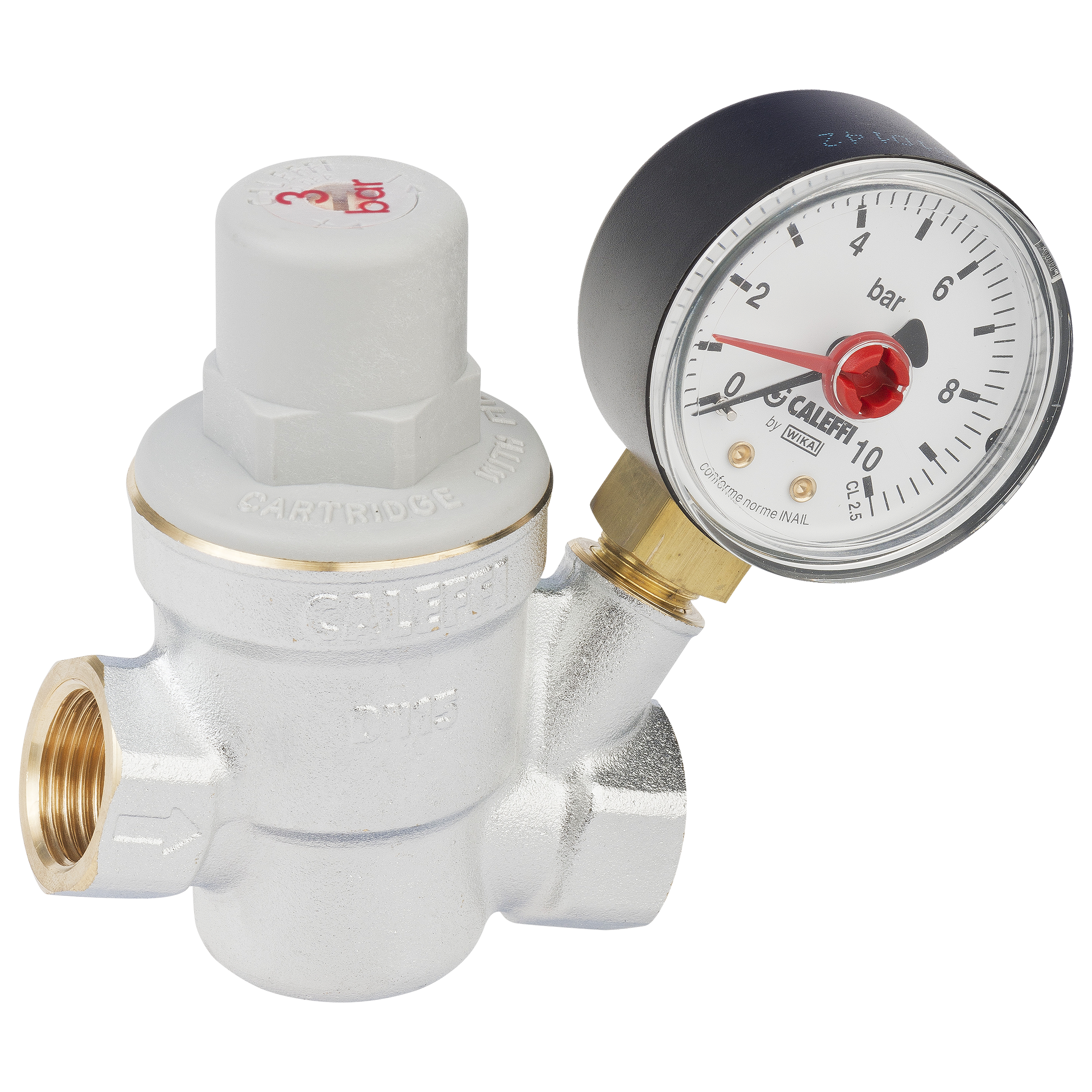 Reduktor ciśnienia wody + manometr 1/2'' PN16 1 - 6 BAR CALEFFI