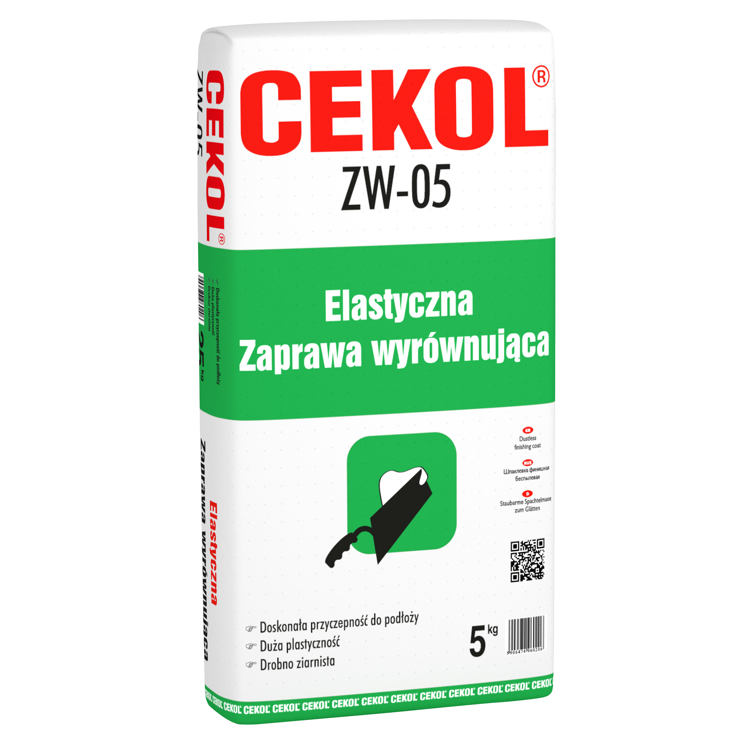 Elastyczna zaprawa wyrównująca W-05 Cekol