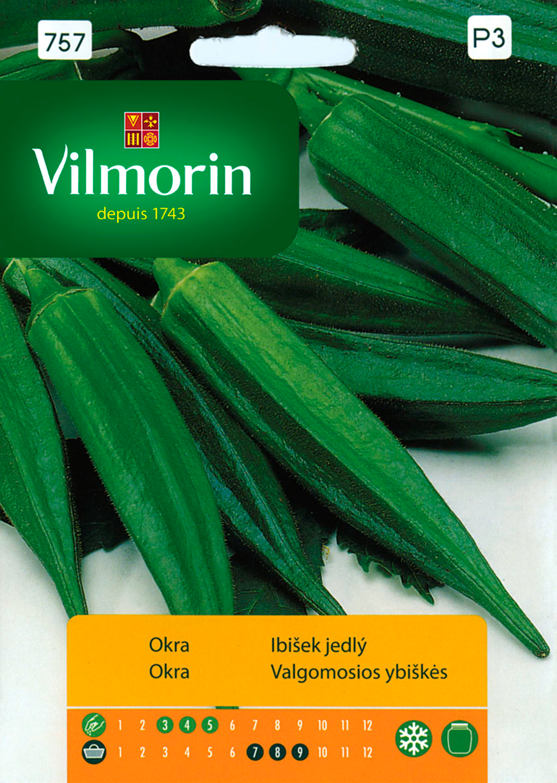 Okra Piżmian jadalny Gombo/Bamia nasiona Vilmorin