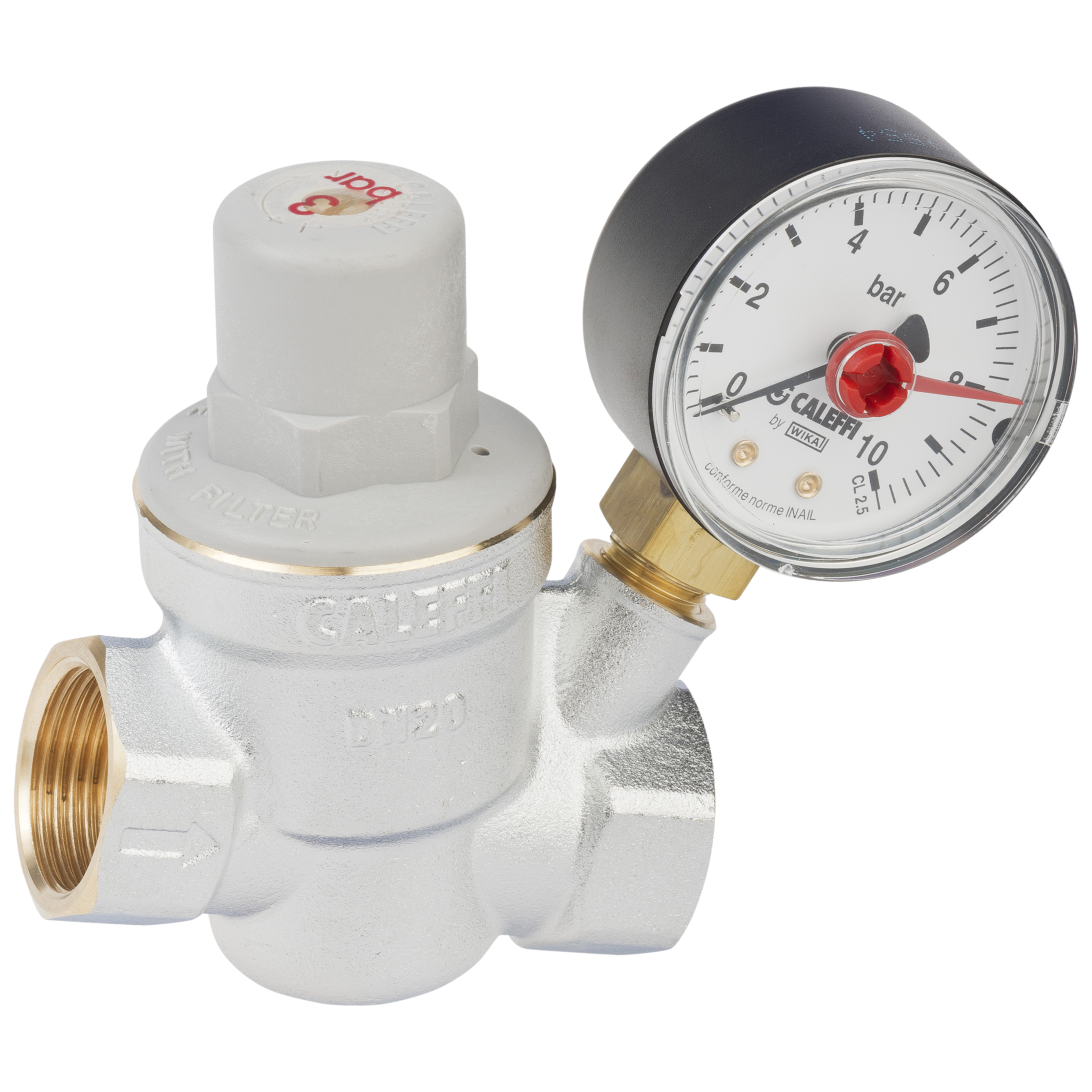 Reduktor ciśnienia wody + manometr 3/4'' PN16 1 - 6 BAR CALEFFI