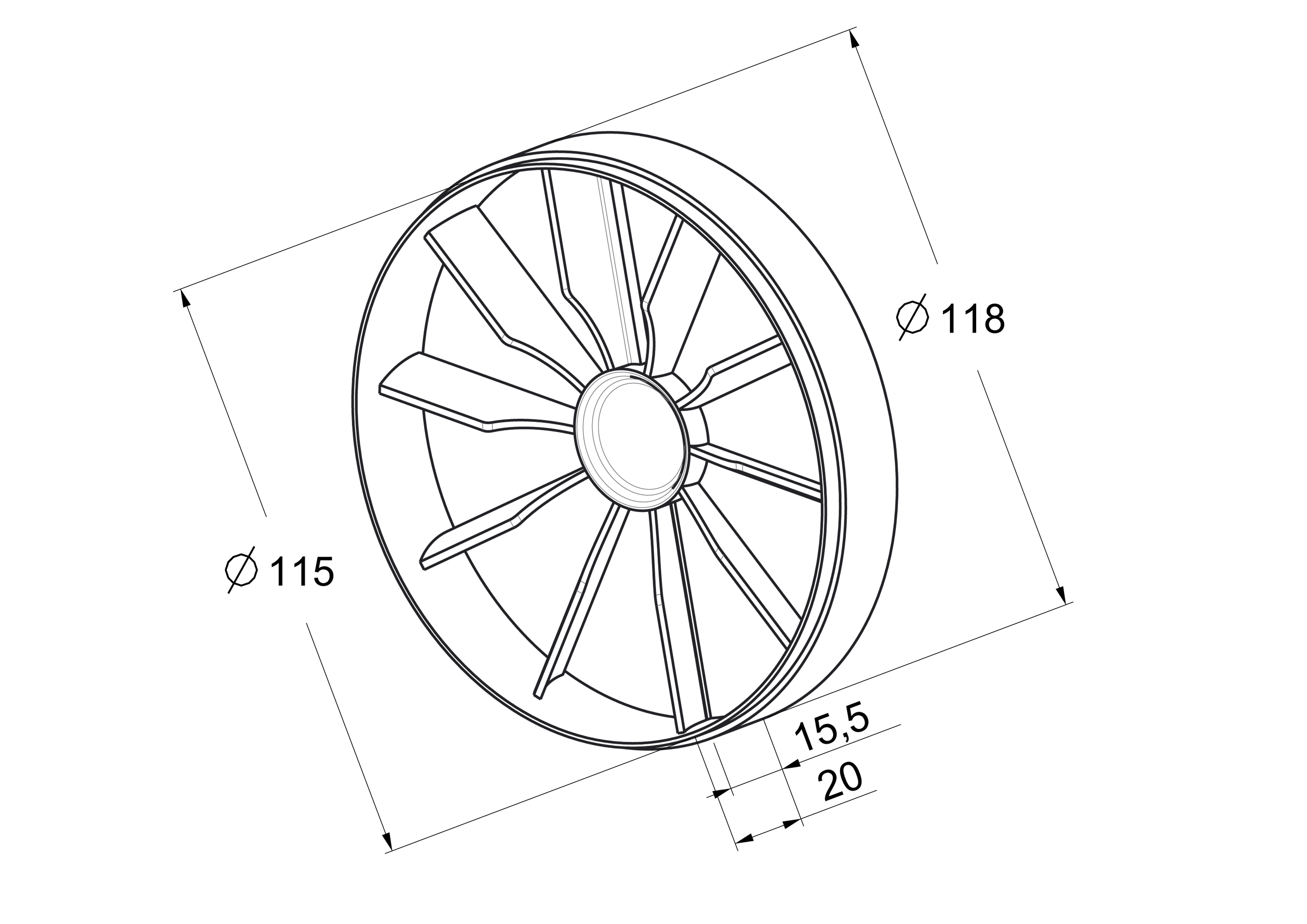 Zawór zwrotny wentylatora 120 mm EQUATION - 2