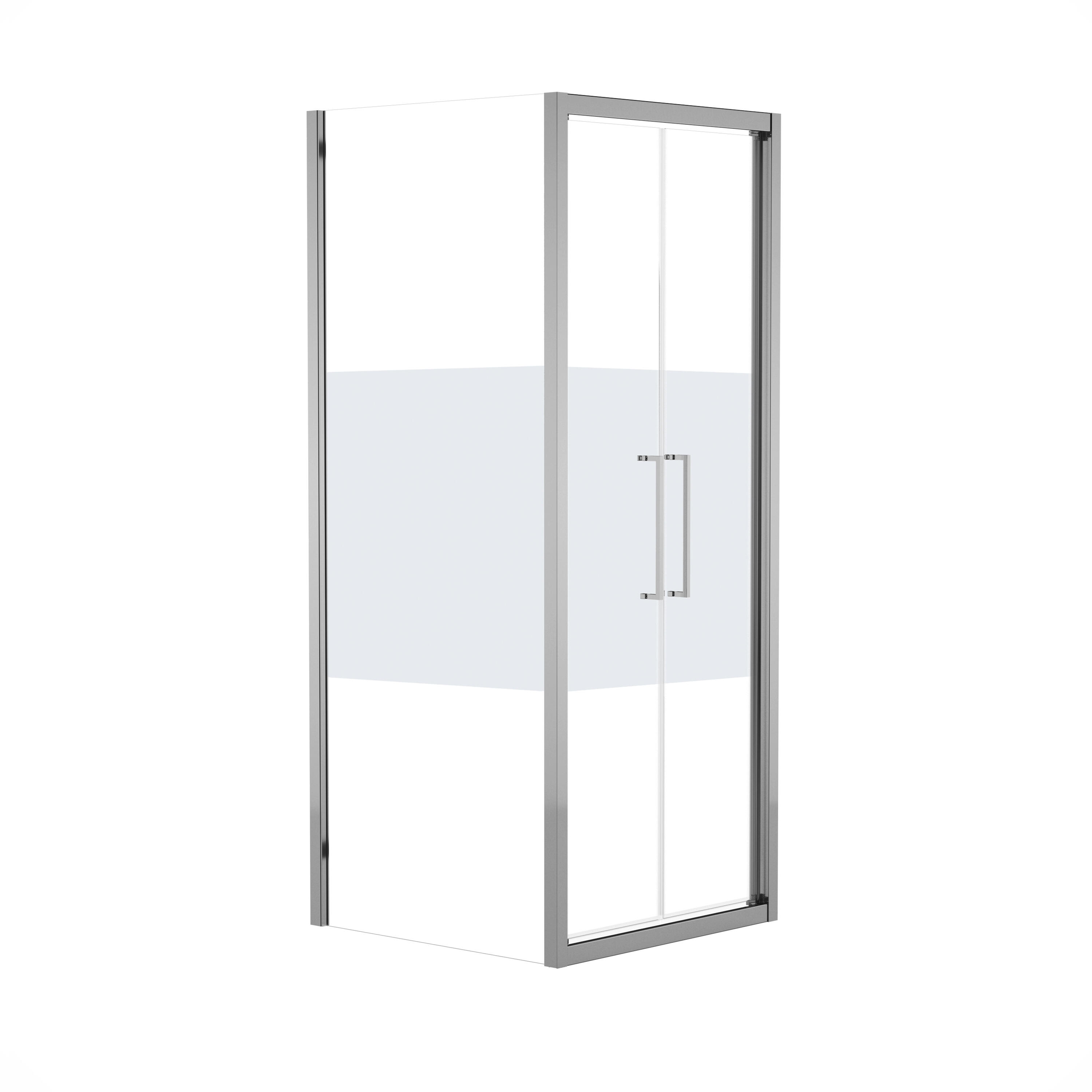 Pannello laterale per box doccia Record L 70 x H 195cm, Sp. 6 mm vetro serigrafato profilo in alluminio - 2