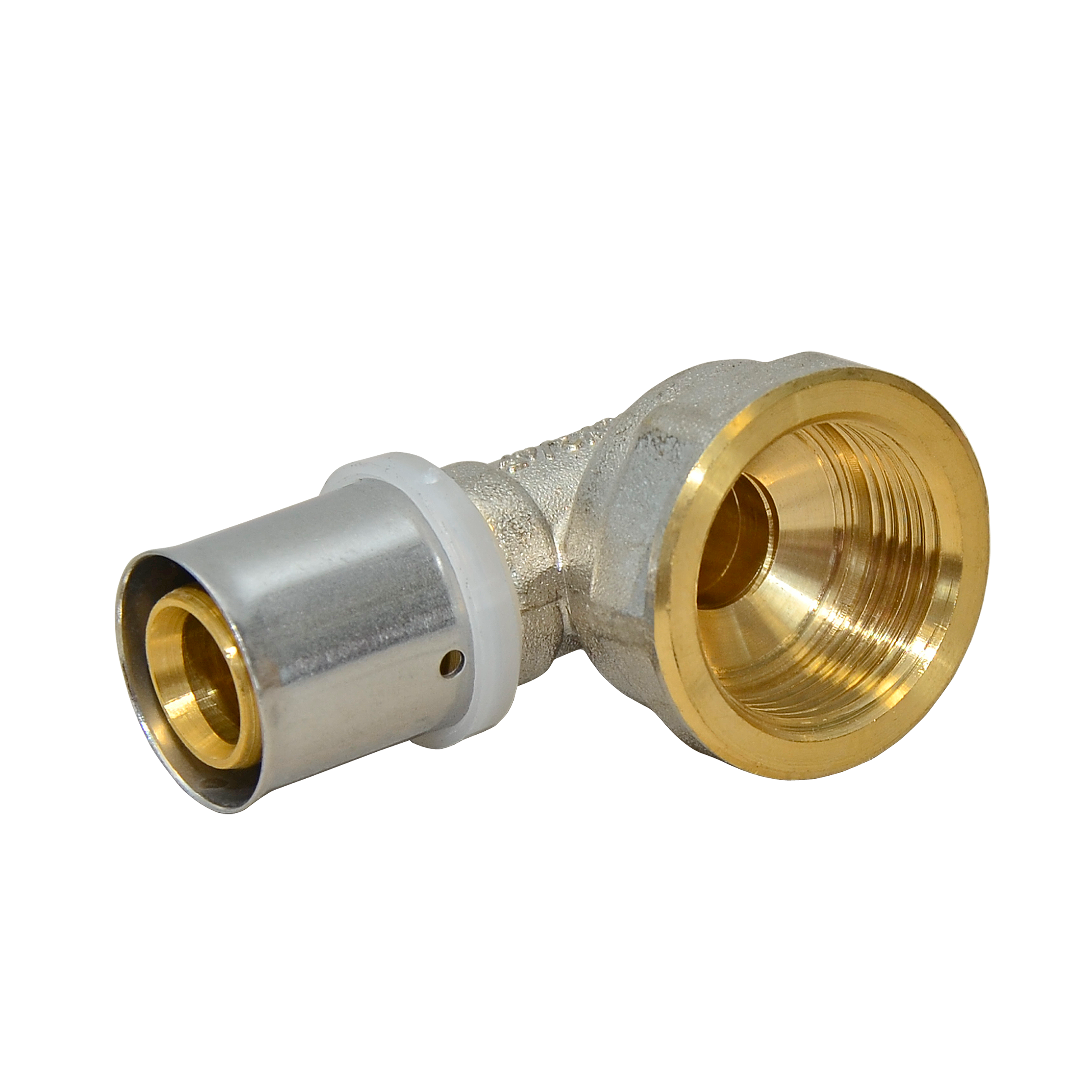 Kolanko PEX zaprasowywane 20 mm - GW1/2 mosiężne IDMAR