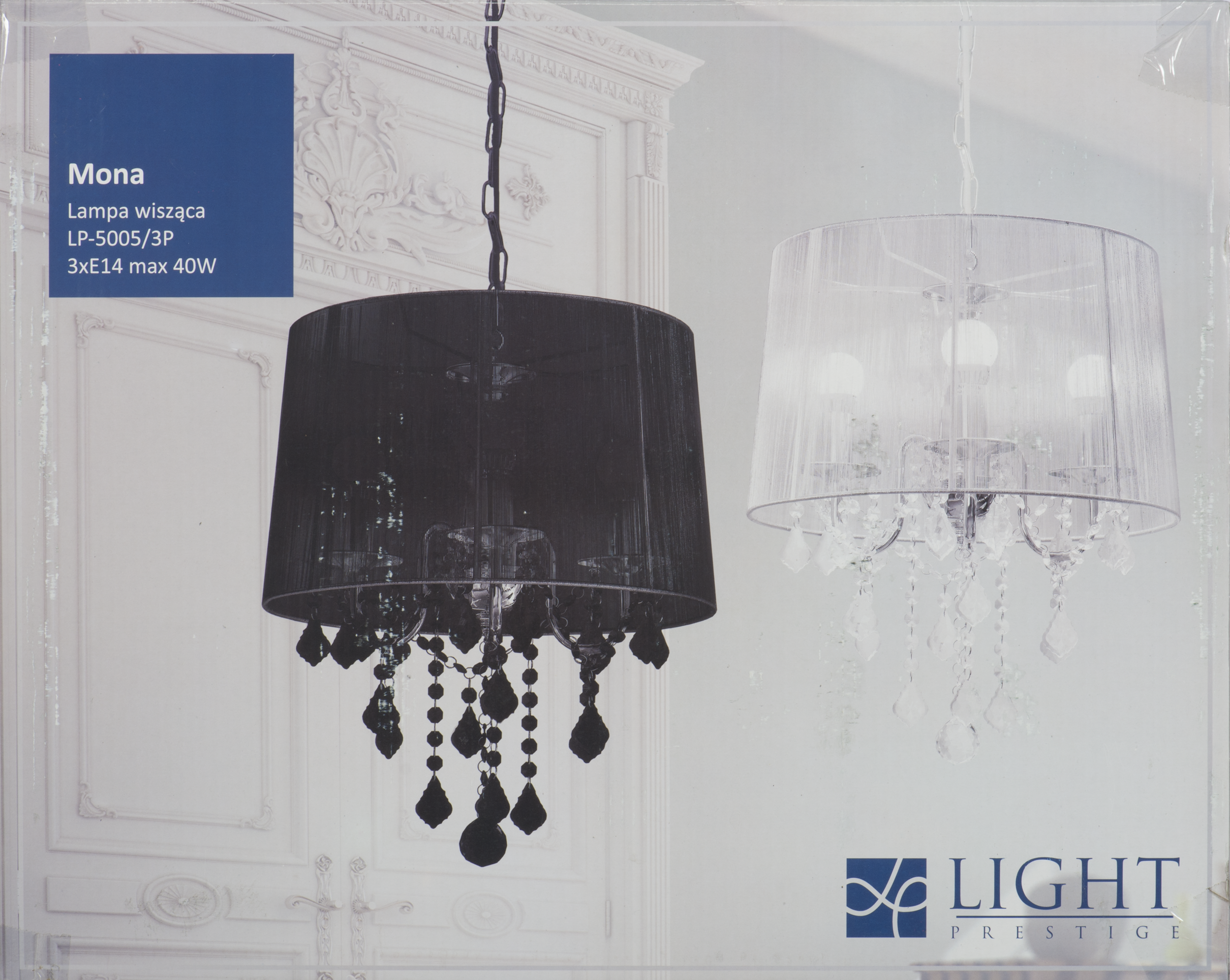 Lampa wisząca Mona czarna E14 Light Prestige - 8