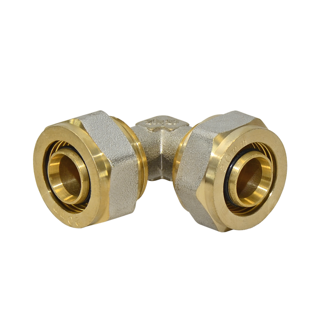 Kolanko PEX 90° skręcane 16 mm mosiężne IDMAR