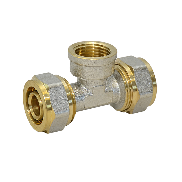 Trójnik do rur PEX skręcany 16 mm - GW1/2