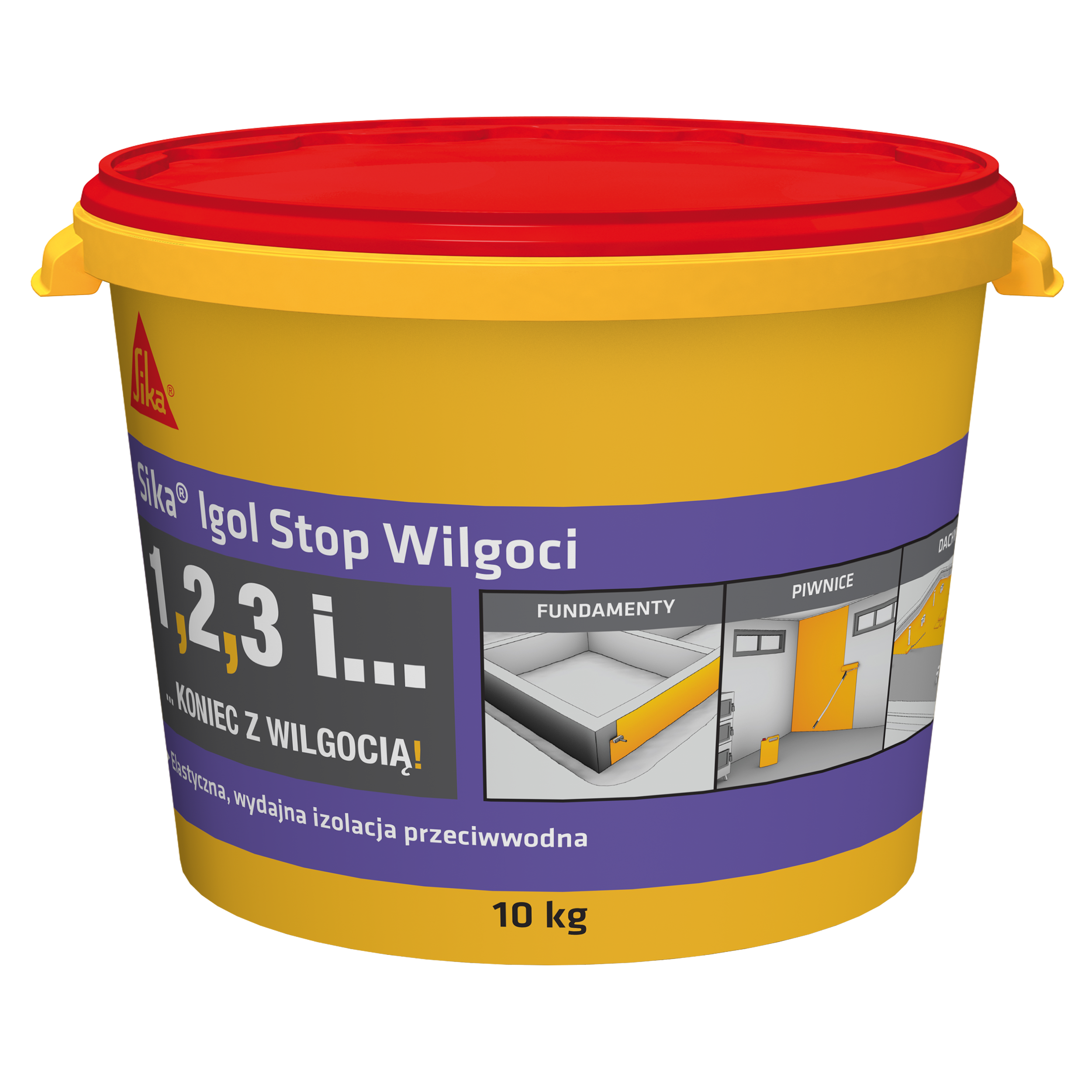 Emulsja bitumiczno-lateksowa Igol stop wilgoci 10 litrów Sika