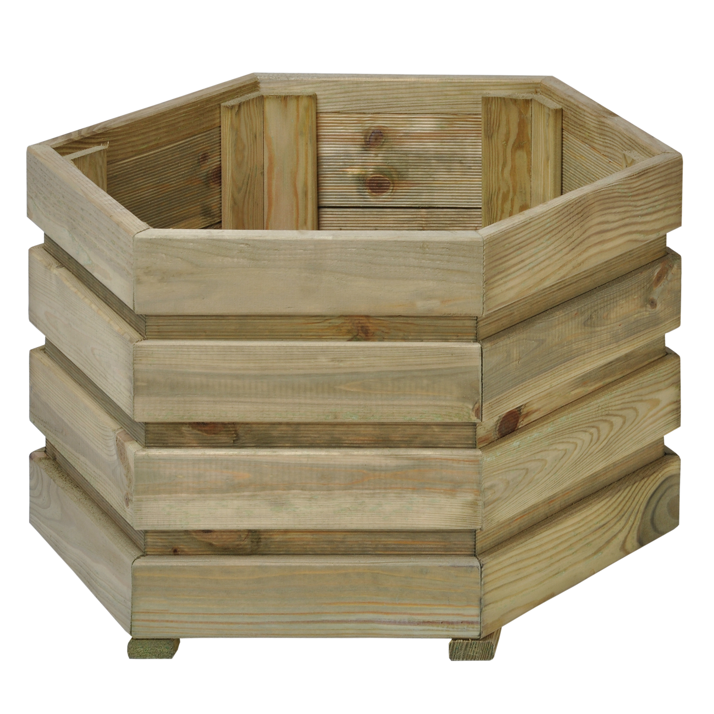 Donica drewniana 6-kątna Fix 60x60x37 cm Sobex