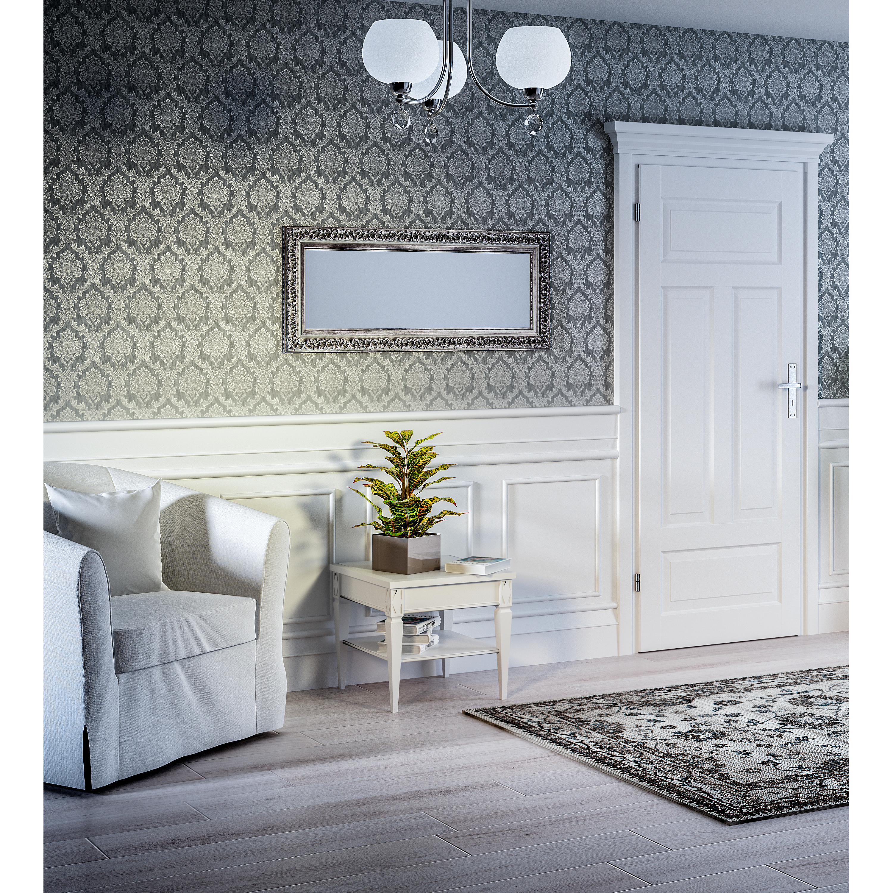 Drzwi wewnętrzne pełne Morano I Białe 80 Lewe Classen - 4