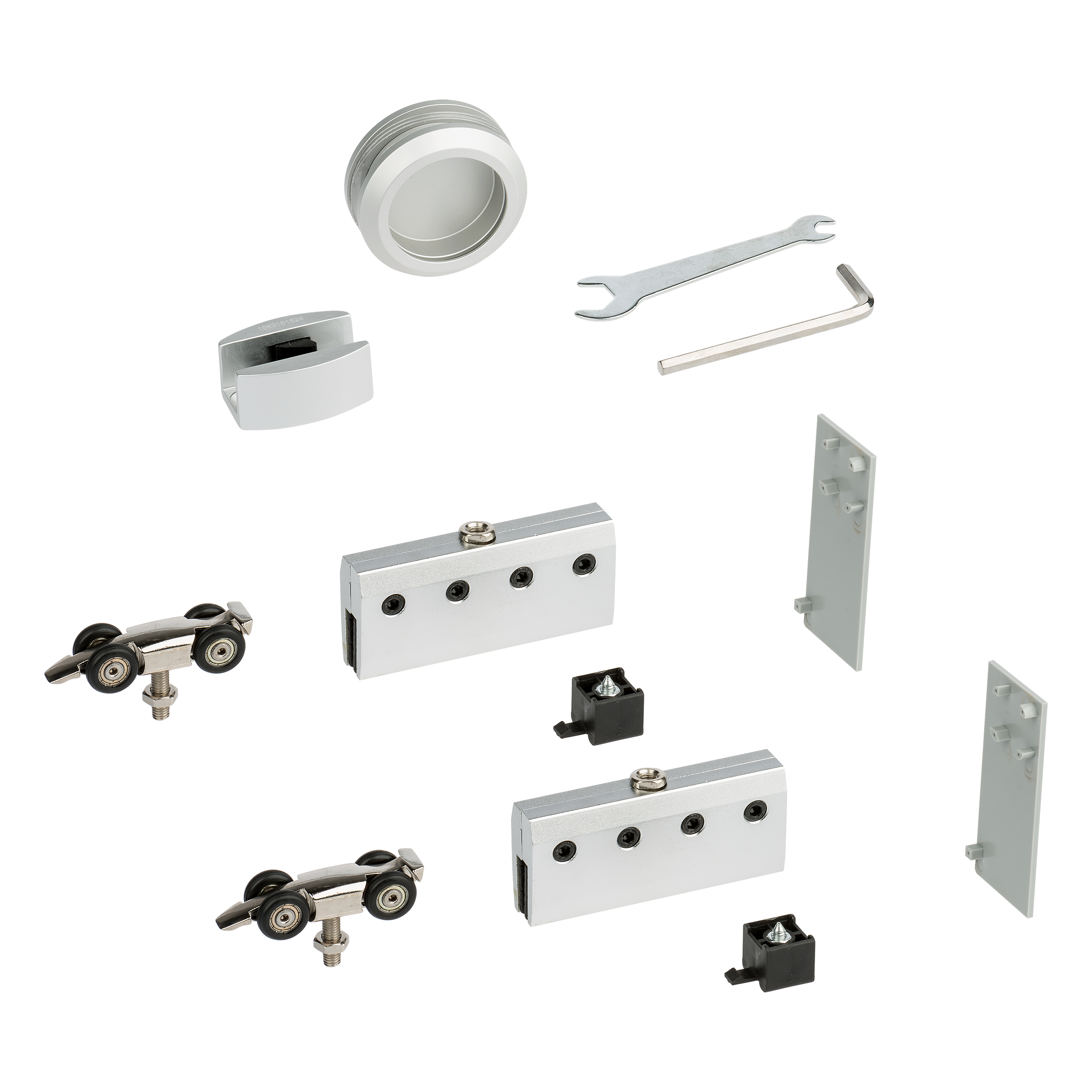 System przesuwny naścienny do drzwi przesuwnych Miami 1.90 m z maskownicą i pochwytem - 3